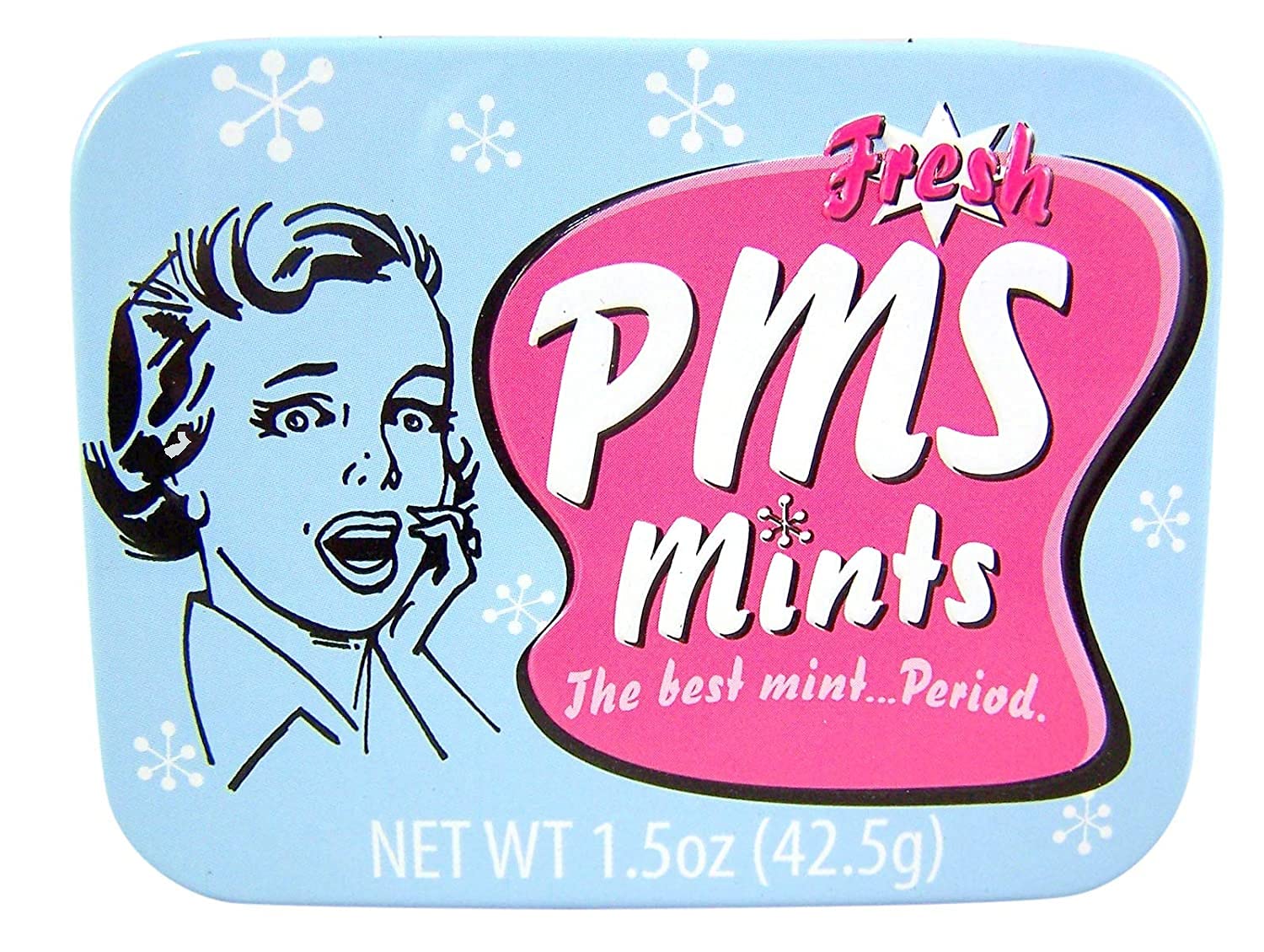 PMS Relief Mints - Peppermint Candy for Menstrual Comfort, 1.5oz Tin (18 Count) - Natural Period Cramp Remedy for Work, Travel & Home Use