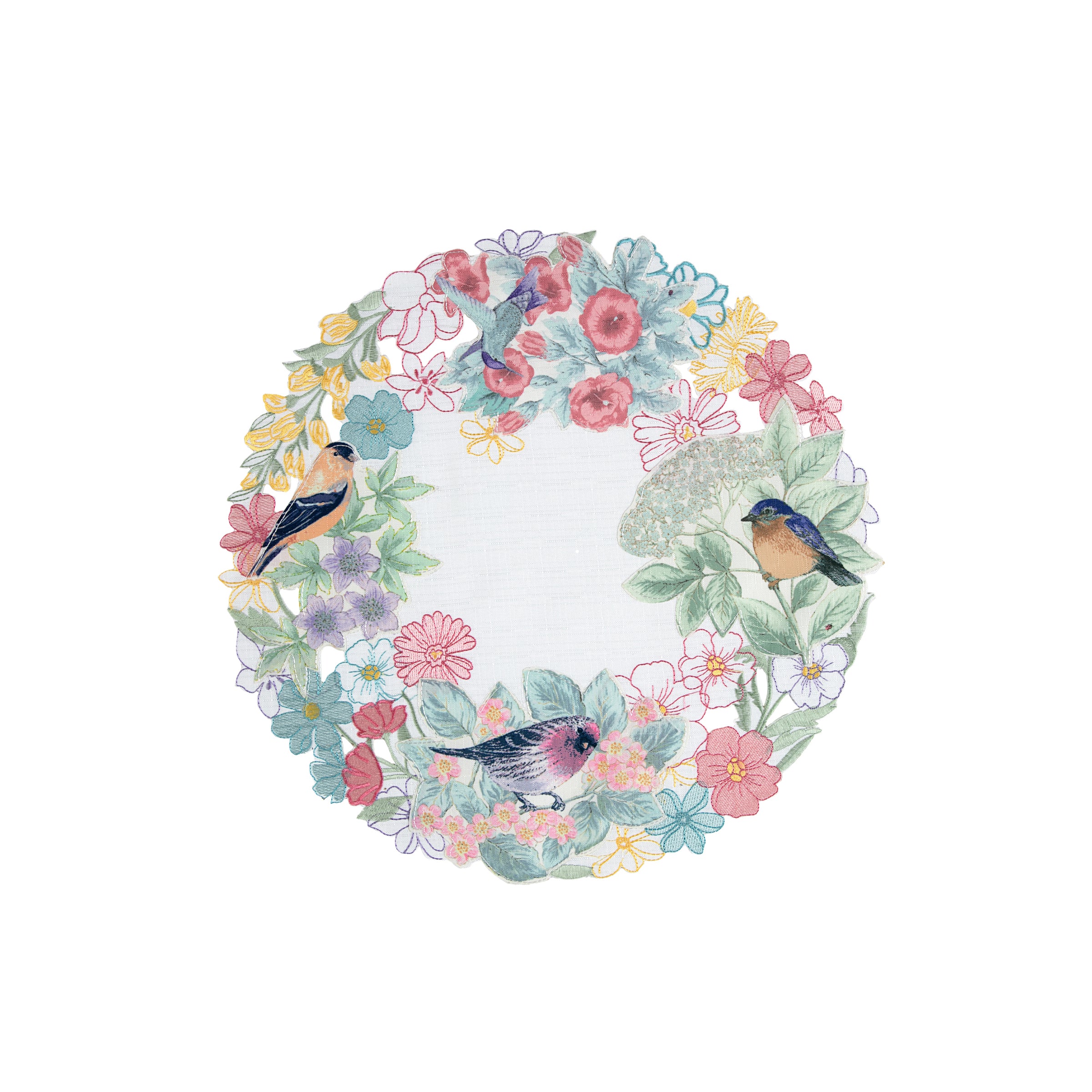 Butterfly Meadow Flutter Placemat Set of 4 - Waterproof & Non-Slip Dining Table Mats for Kitchen, Party, Picnic, Outdoor Dining - Elegant Floral Design Home Decor