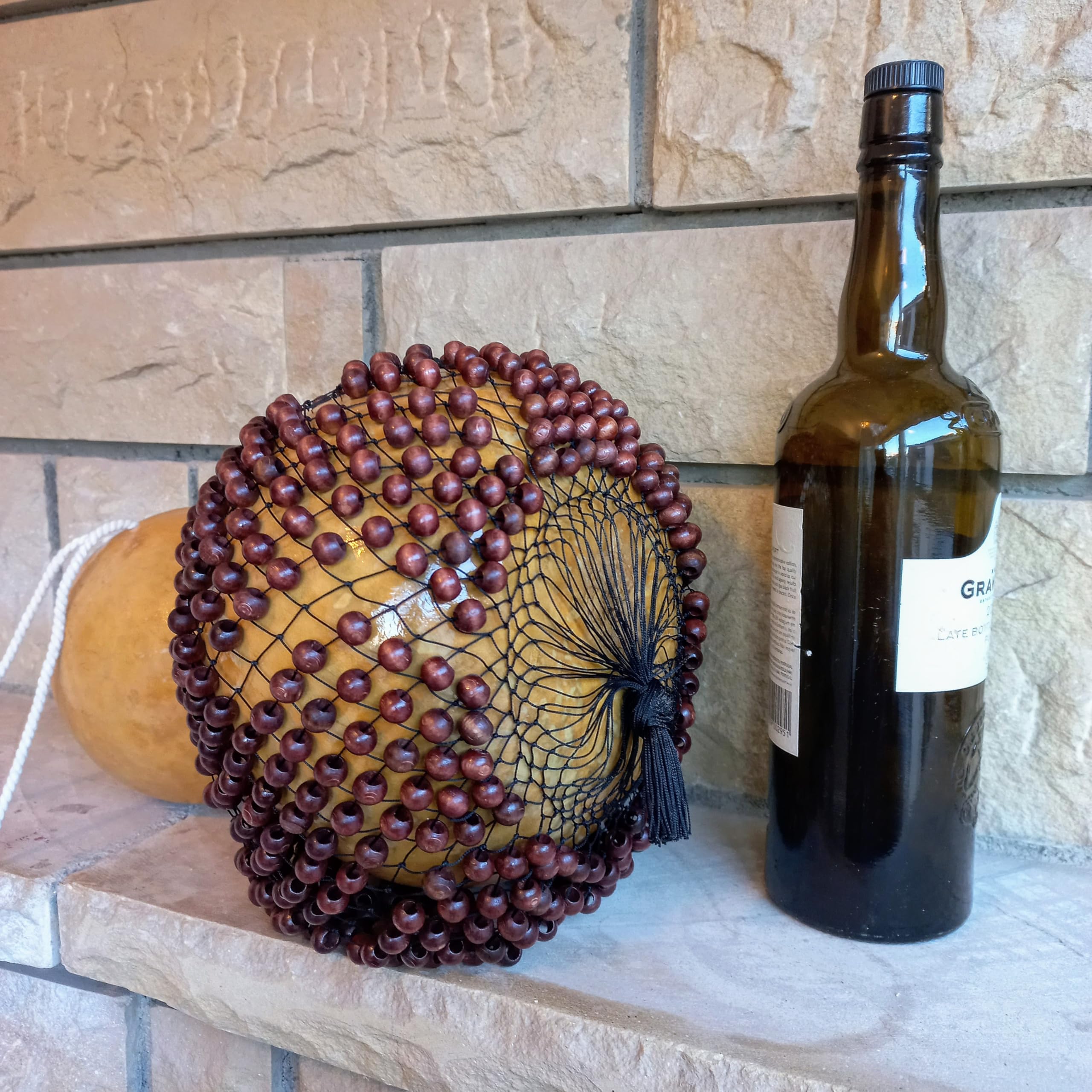 Brown Beaded Gourd Shekere Instrument - Authentic African Ewe Percussion & Latin Rhythm Shaker - Perfect Musician Gift for Birthdays, Performances & Music Therapy