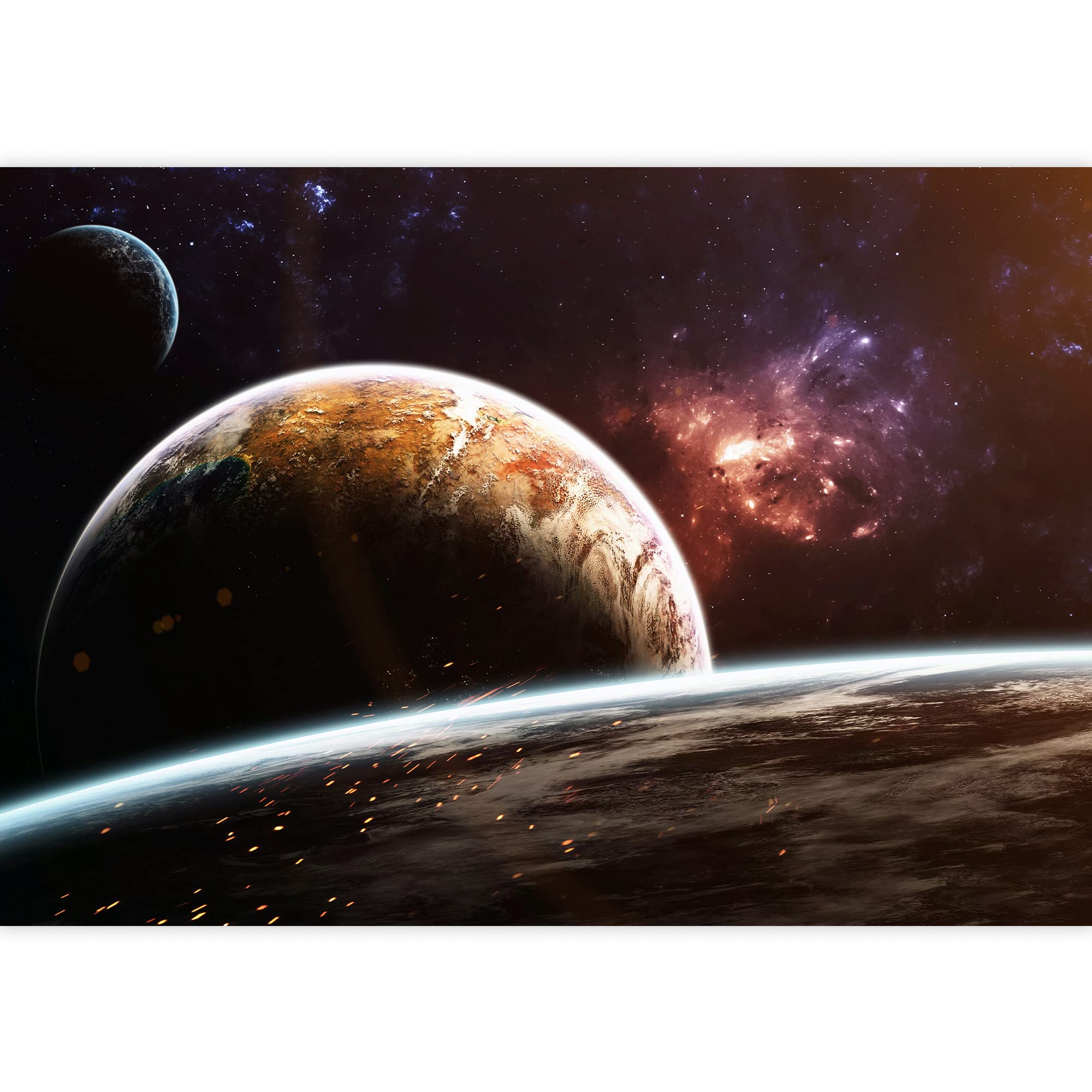Removable Peel and Stick Wallpaper - Space Universe Planets Wall Mural (100x144 inches) for Bedroom, Living Room, Nursery & Home Decor