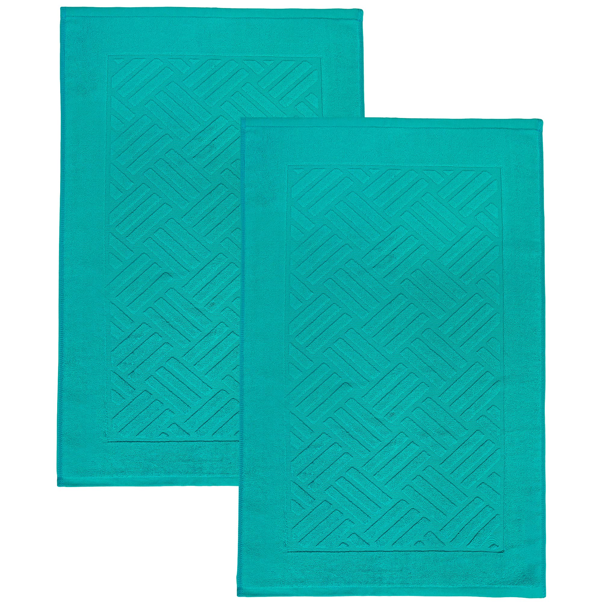 Luxury Cotton Bath Mat Towels Set - 2 Pieces Super Absorbent Hotel Spa Shower Floor Mats, 20 x 32 Inches, Soft Bathroom Rug Pad for Home, Hotel & Spa Use - Perfect for Bathroom Decor and Comfort After Shower