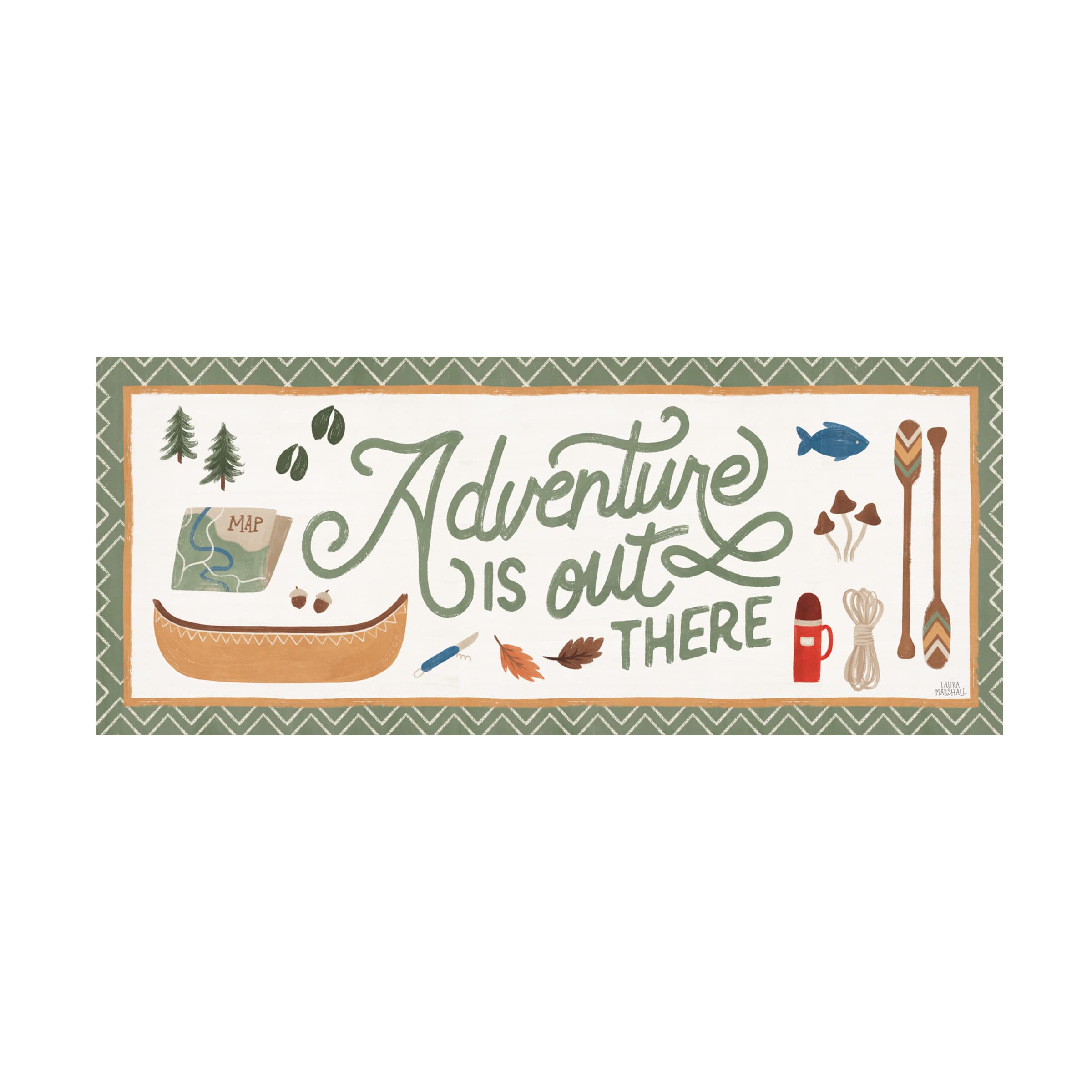 Trademark Fine Art 'Kitchen Etiquette III' Canvas Wall Art Print by Leah York - 20x47 Inches, Modern Kitchen Decor for Dining Room & Home Decor