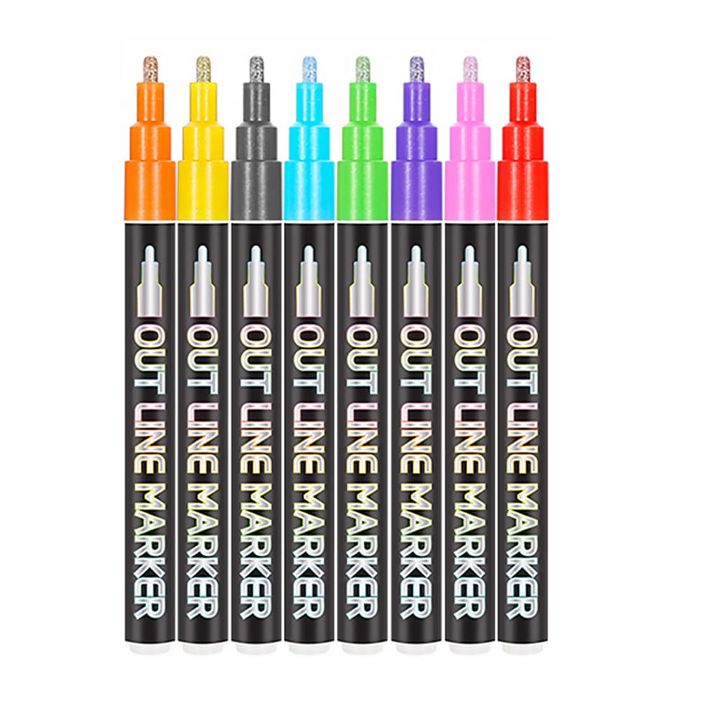 Cabilock 8pcs Fluorescent Highlighter Pens - Vibrant Markers for Students, Office, Note Taking & DIY Art Projects - Perfect for Study, Work & Creative Painting