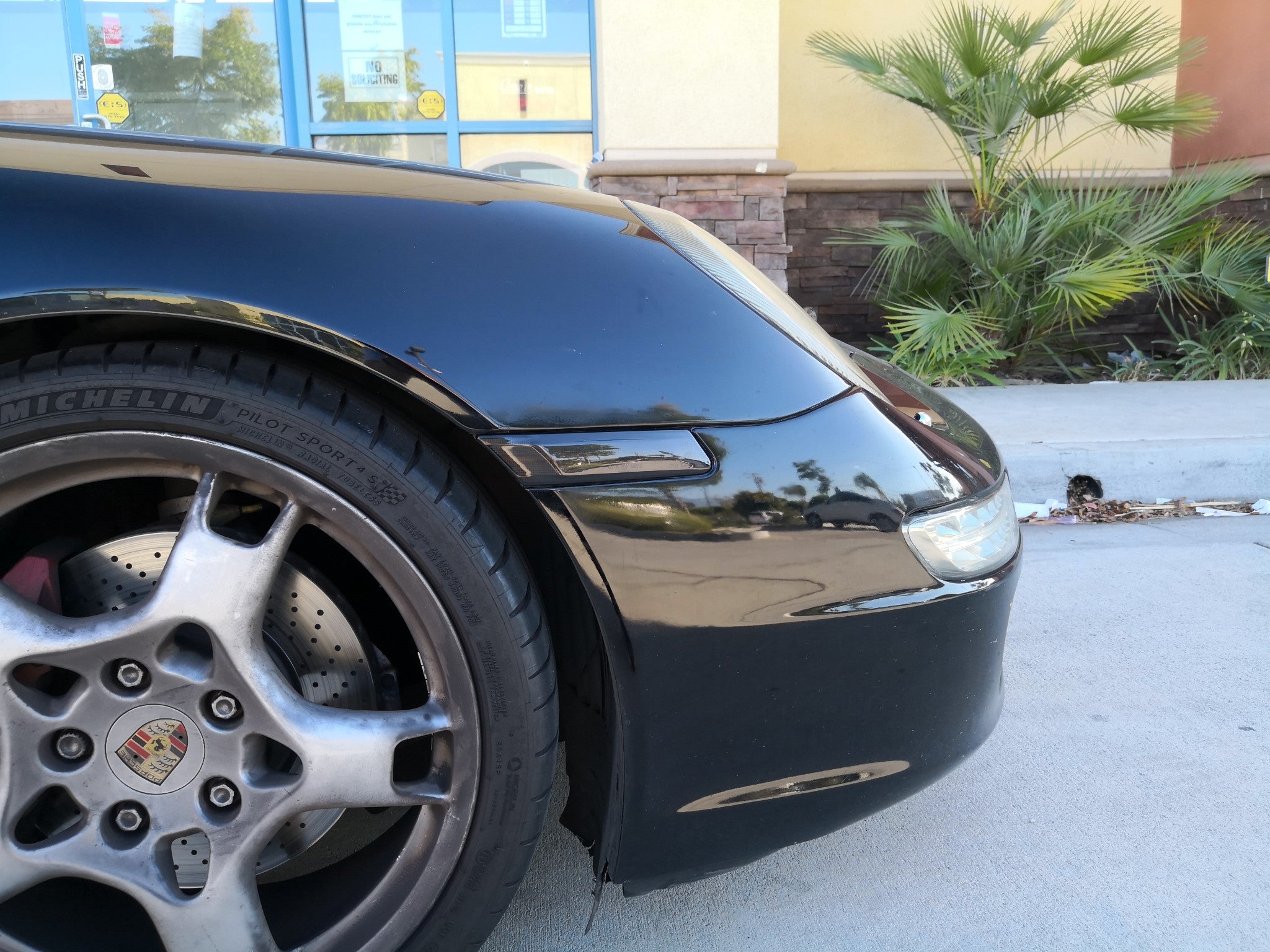 Euro Smoke Front Bumper Side Marker Lens for Porsche Cayman Boxster 987 & 911 997 - Compatible with 2005-2012 Models | Durable Replacement Light Cover | Enhances Vehicle Style & Night Visibility