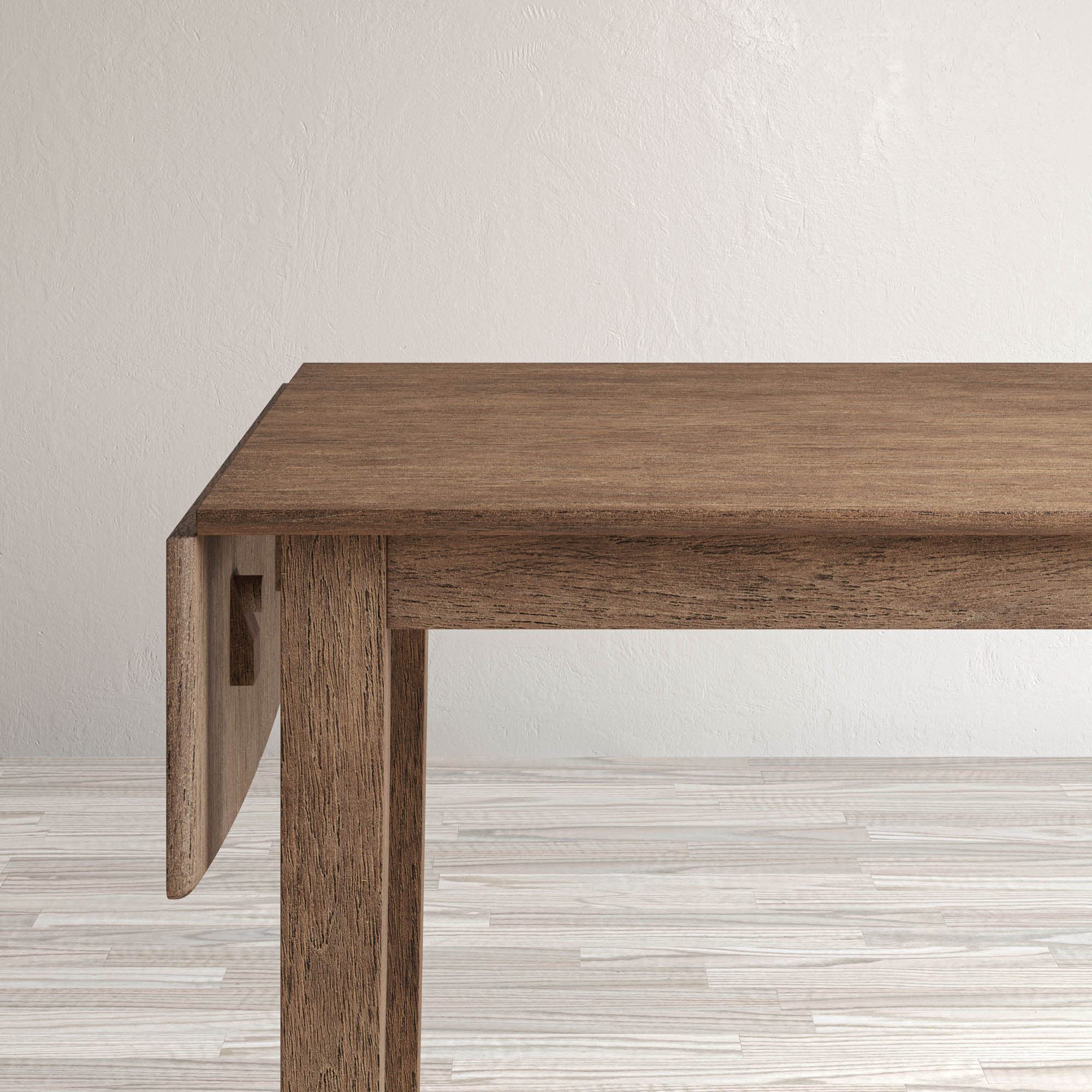 Jofran Inc. Eastern Tides Drop-Leaf Coastal Dining Table - Expandable Farmhouse Style Kitchen Table for Small Spaces, Perfect for Breakfast Nooks and Beach House Decor