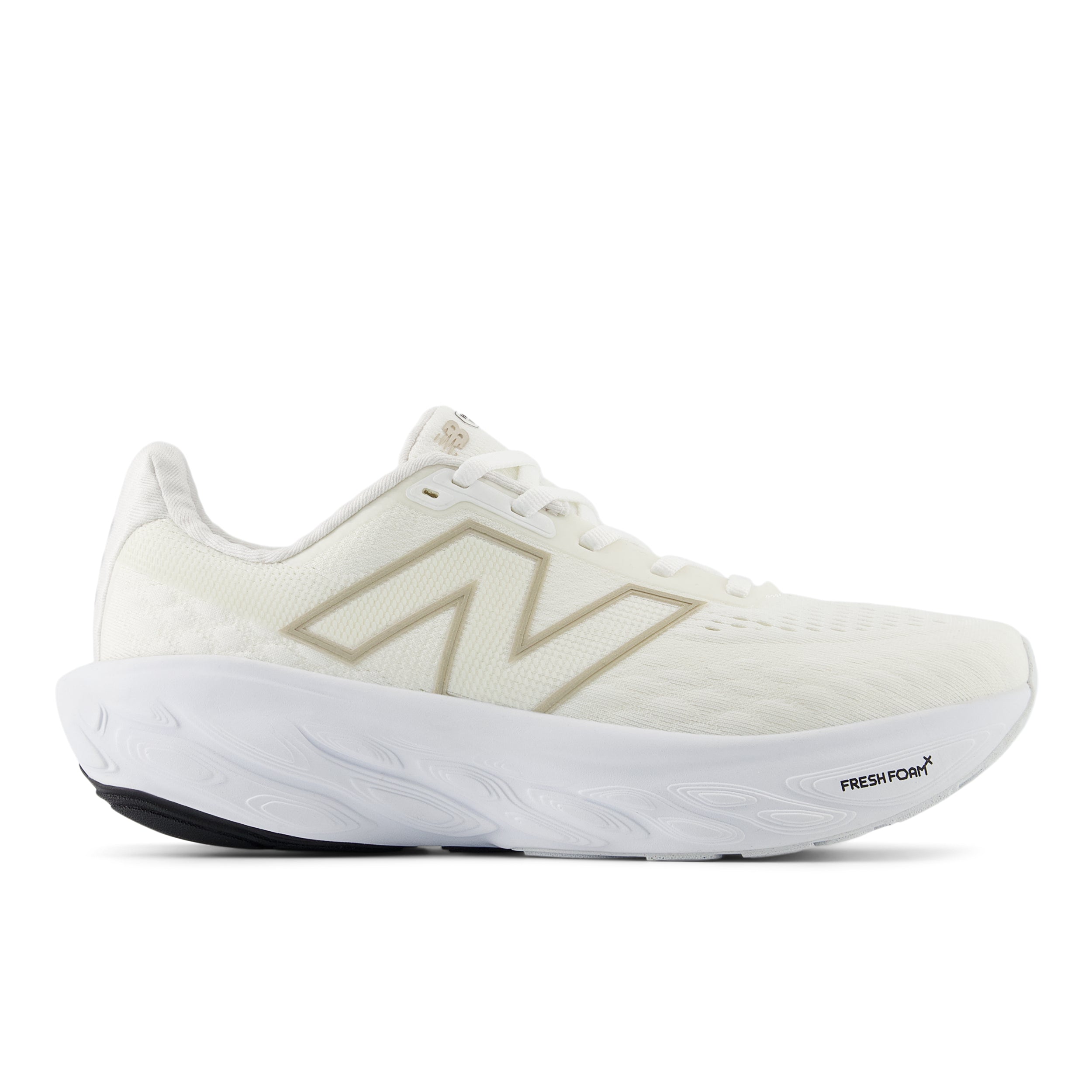 Women's Fresh Foam X 1080 v14 Running Shoes - White/Light Gold Metallic/Sea Salt | Lightweight Cushioned Sneakers for Women | Perfect for Jogging, Gym Workouts & Daily Walking