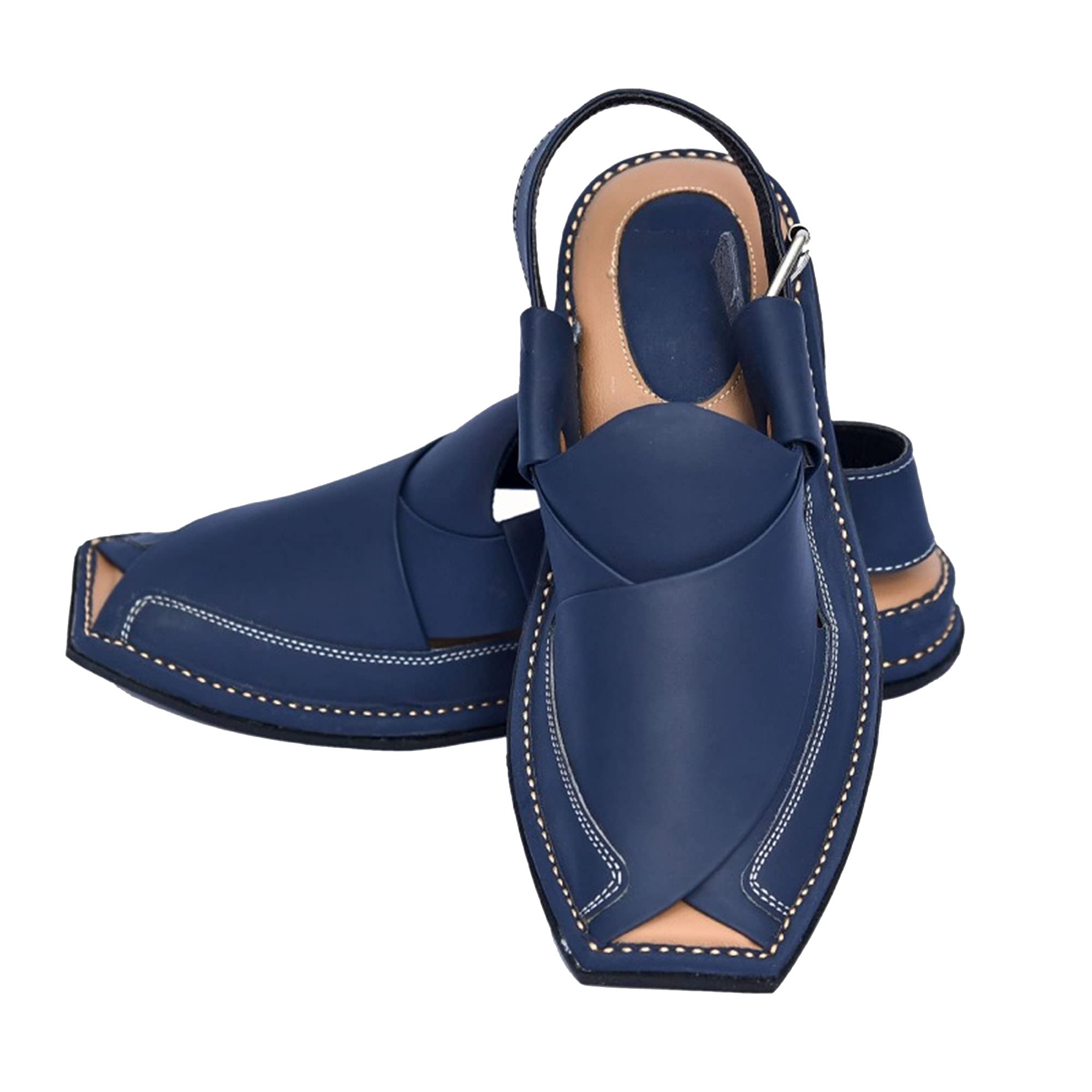 Men's Comfortable Double Sole Cowhide Leather Sandals - Traditional Summer Style for Casual Outings, Beach Walks & Vacation Wear
