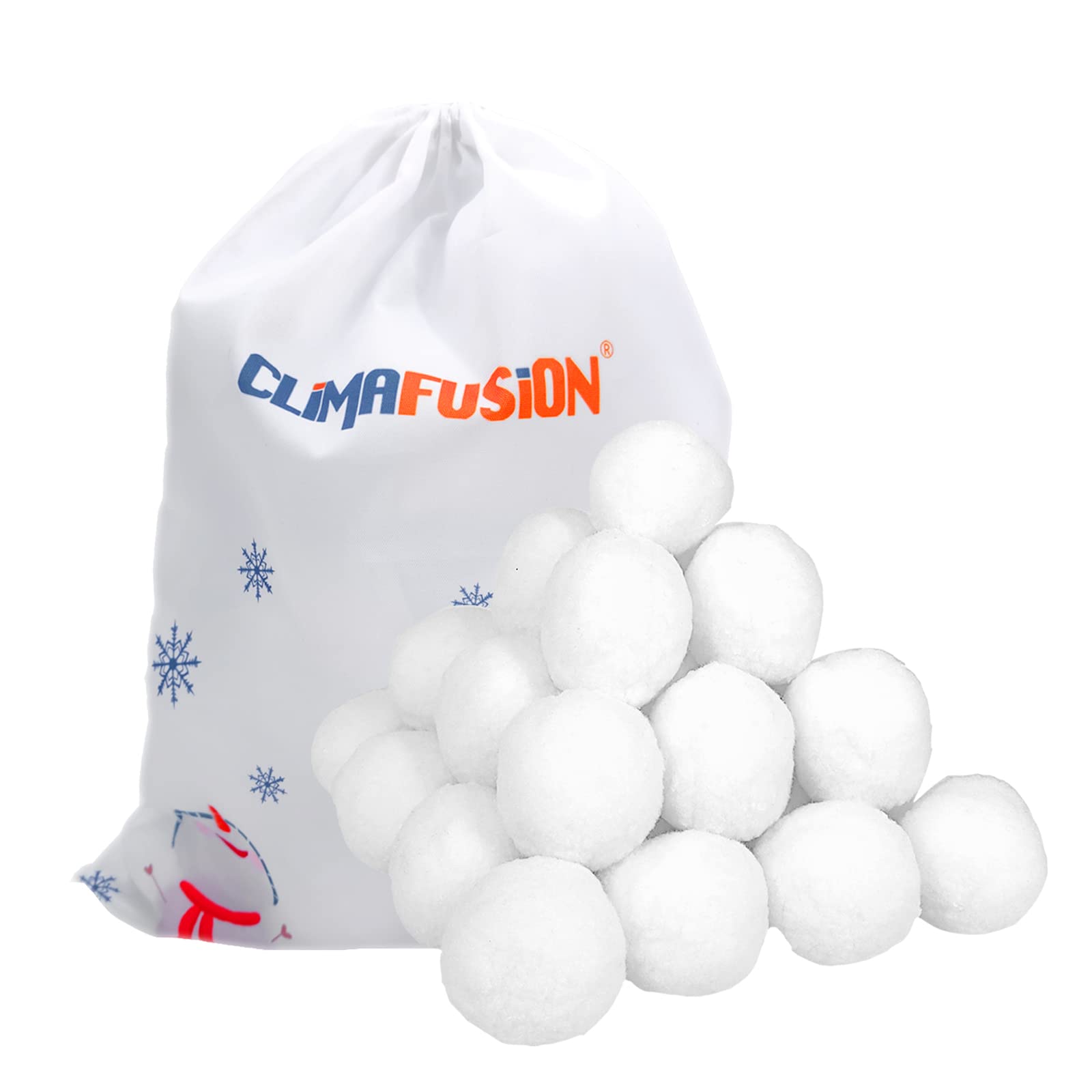 20 Pack Soft Fake Snowballs for Kids - 3 Inch Indoor & Outdoor Christmas Snowball Fight Toys - Safe Winter Holiday Toss Game for Family Fun & Party Activities