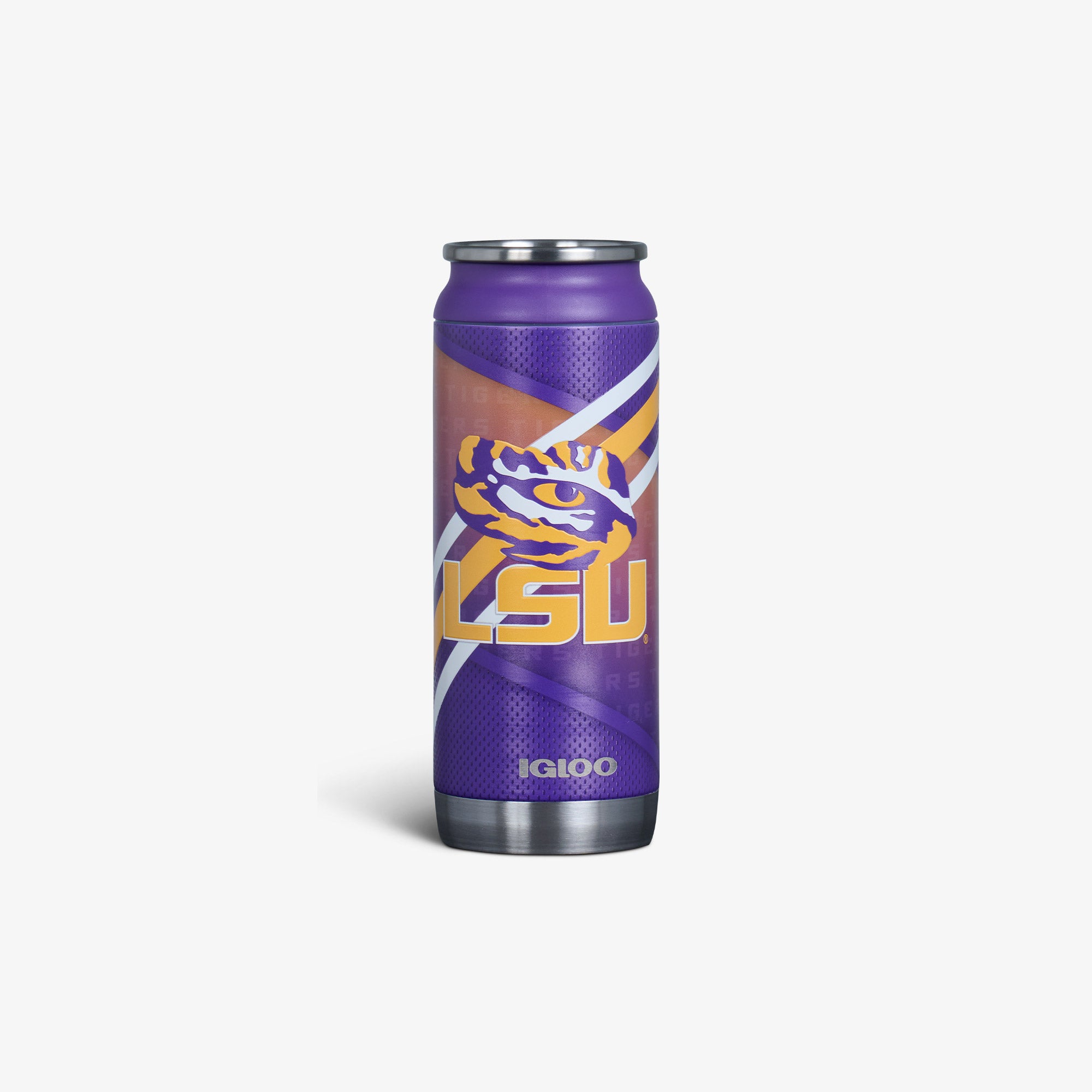 LSU 16 Oz Insulated Stainless Steel Can Cooler - Keep Drinks Cold for Hours, Perfect for Tailgating, Camping & Outdoor Adventures