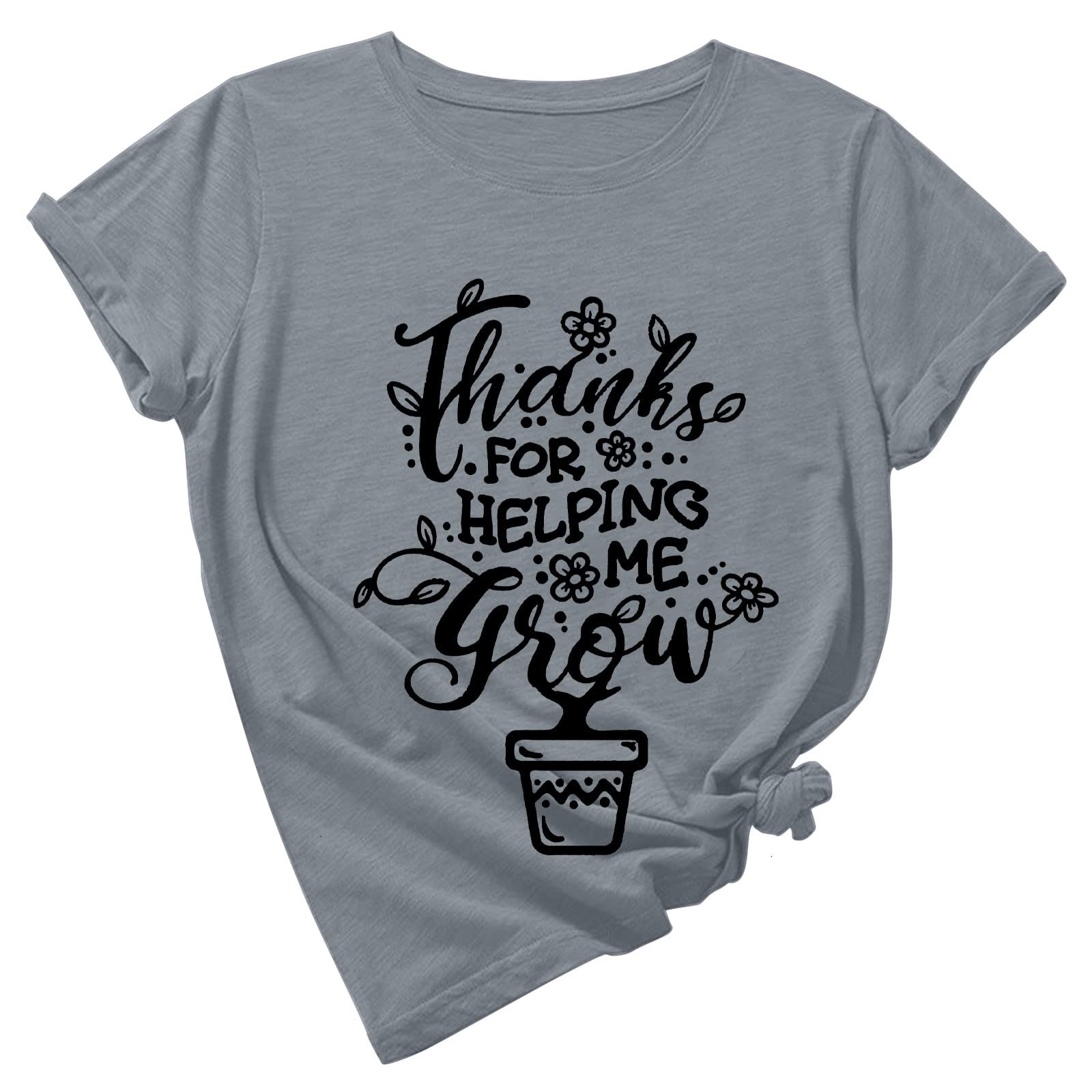 Trendy Women's Teacher Appreciation T-Shirt - Inspirational Letter Print Short Sleeve Casual Top for Teacher's Day & Everyday Wear - Perfect for Classroom, Gifts & School Events