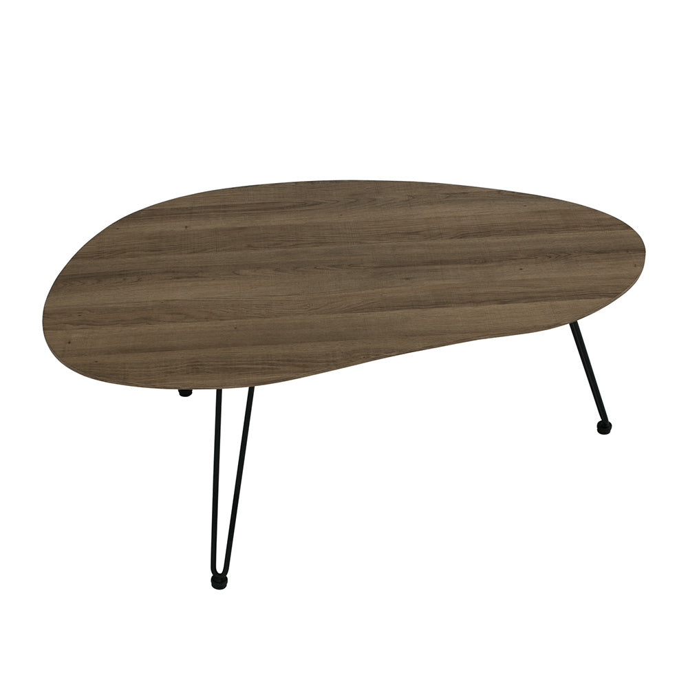 CORWIN Large Coffee Table 109cm - Solid Walnut Wood Modern Living Room Center Table for Home Decor & Entertaining
