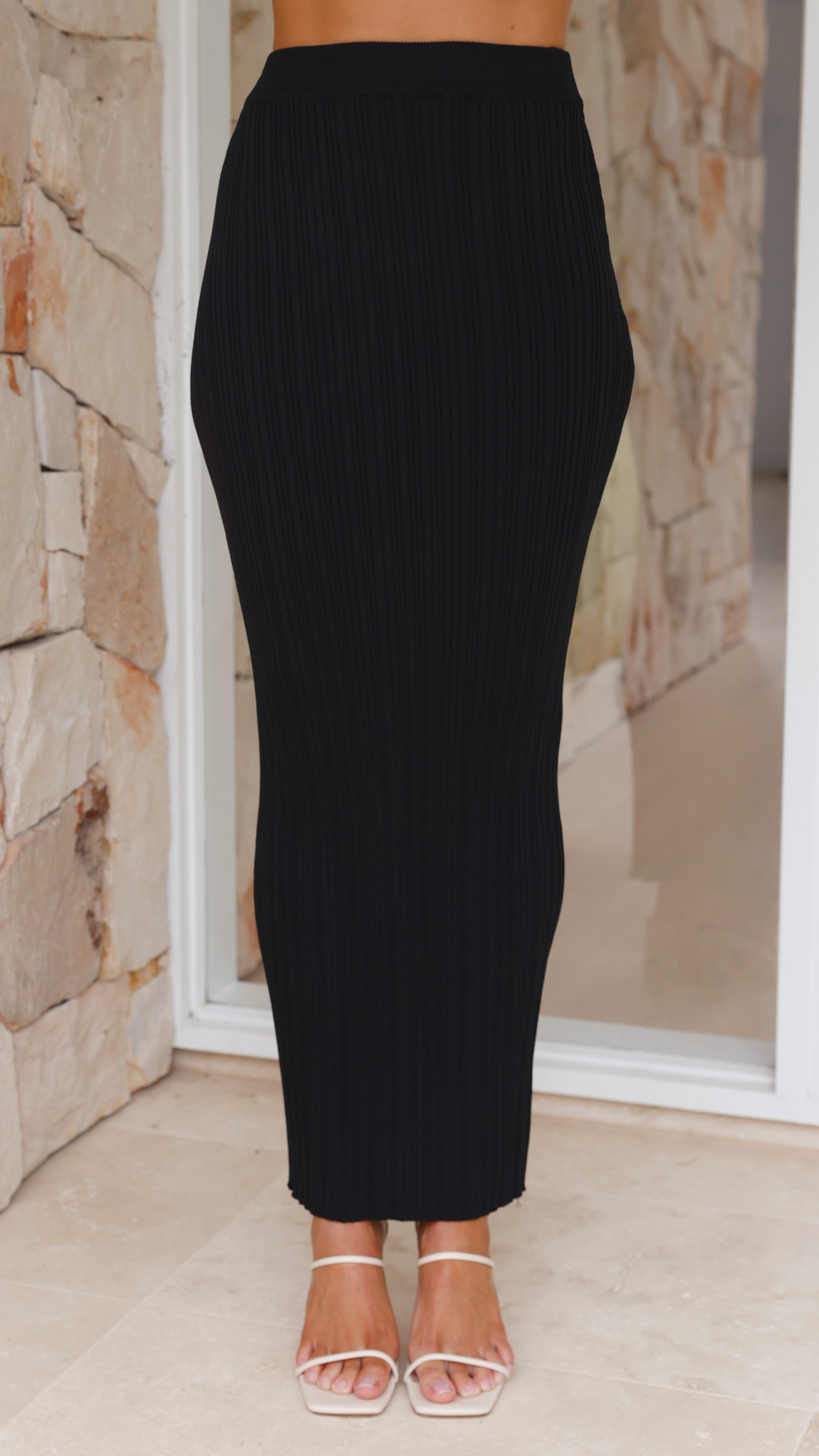 Isla Maxi Skirt for Women - Flowy Black Long Skirt with Elastic Waist | Perfect for Beach, Vacation & Summer Outfits