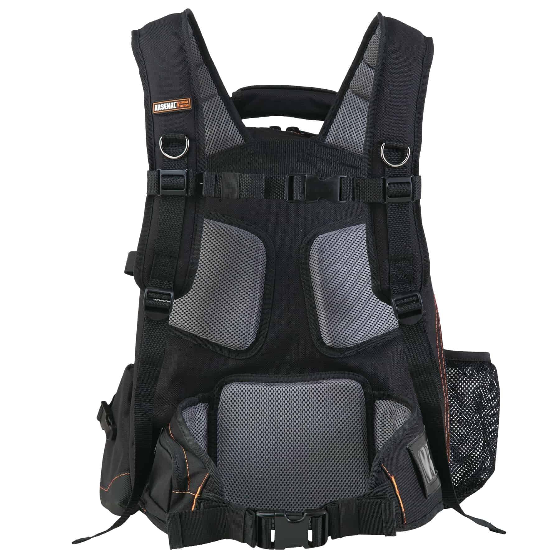 Ergodyne Arsenal 5843 Professional Tool Backpack with Dual Compartments - Heavy Duty Black Work Backpack for Electricians, Contractors & Technicians - Perfect for Construction Sites, Home Repairs & Outdoor Projects