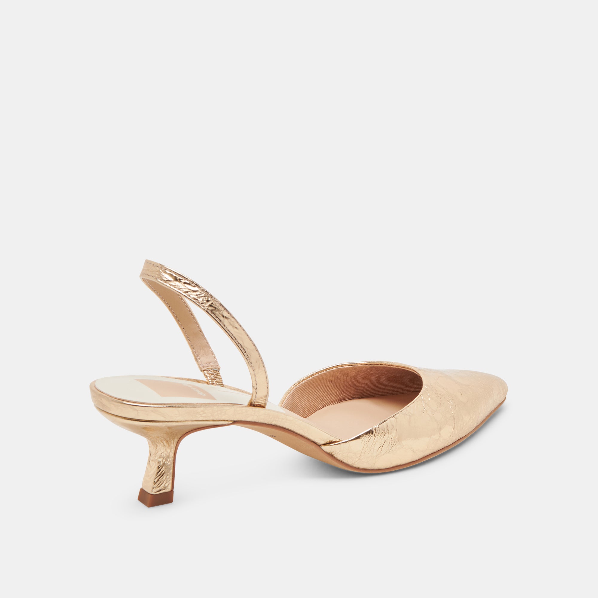 CORSA Gold Distressed Leather High Heels for Women - Elegant Stiletto Pumps for Party, Wedding & Evening Wear