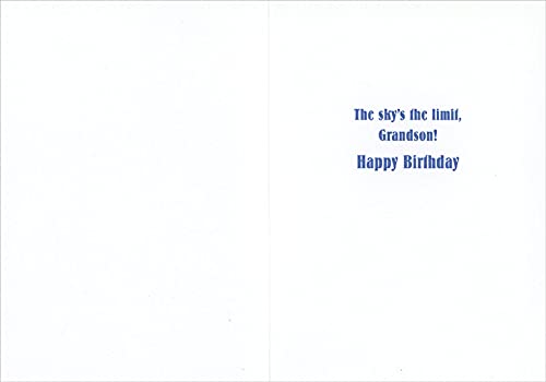 Funny Flying Basset Hound Birthday Card with Goggles & Balloons - Humorous Grandson Birthday Greeting Card for Kids & Teens - Perfect for Birthday Parties & Special Occasions