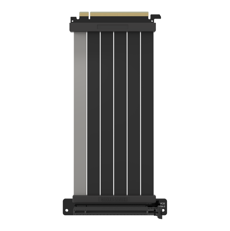Cooler Master MCA U002R KPCI40 200mm PCIe 4.0 Riser Cable - High-Speed Extension for GPU, Mining Rig & PC Builds - Perfect for Gaming, Cryptocurrency Mining & Workstation Setups
