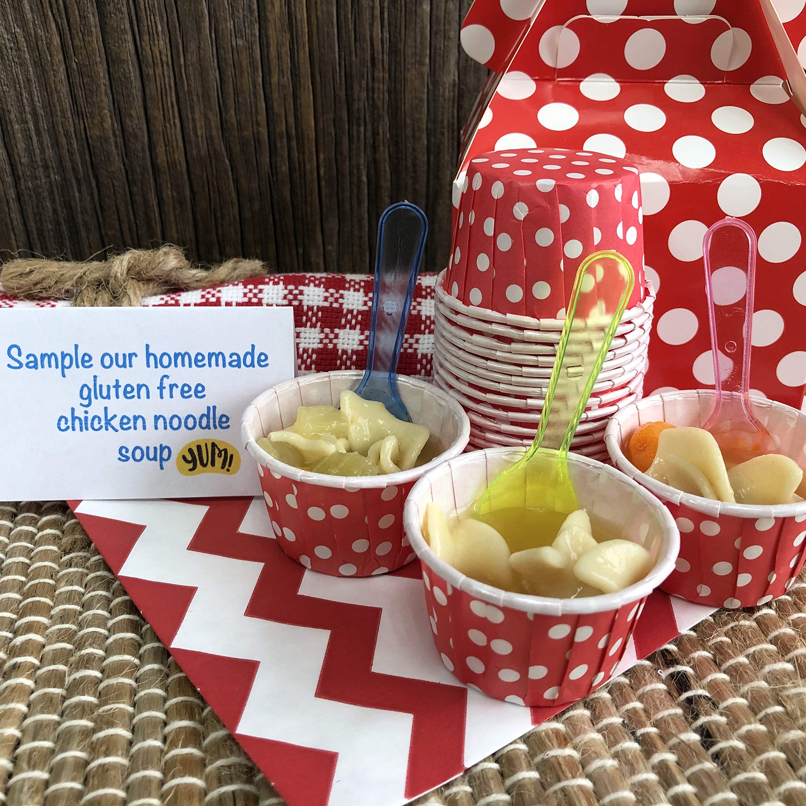 Red Mini Candy Nut Paper Cups - 100 Pack Bulk Baking Liners with Red Polka Dots - Perfect for Valentine's Day, 4th of July Parties & Holiday Dessert Displays