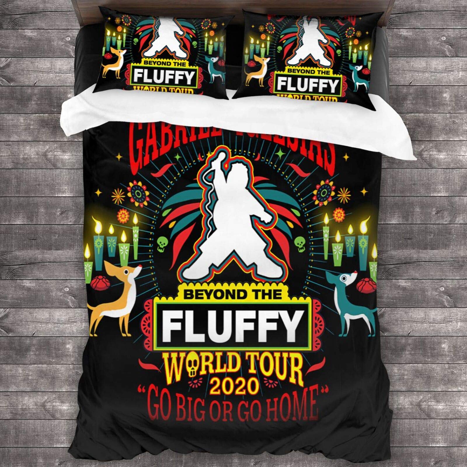 Gabriel Iglesias 3-Piece Full Size Quilt Cover Set with 2 Pillowcases (20x30 inches) & 1 Quilt (86x70 inches) - Soft Bedding Set for Comfortable Sleep, Perfect for Guest Rooms & Dorm Decor