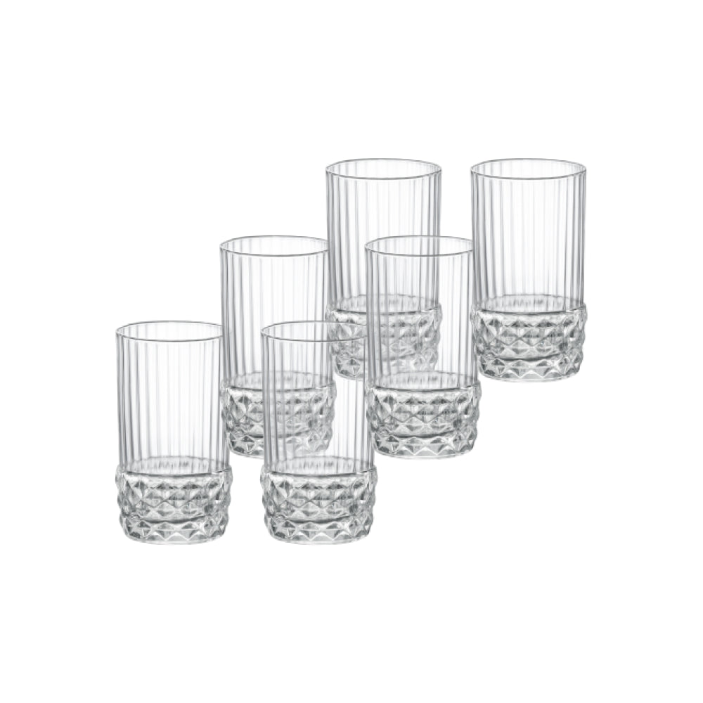 Bormioli Rocco 2.75 Oz. Vintage America '20s Style Shot Glasses - Set of 6 (450122148) - Perfect for Cocktail Parties, Home Bars & Retro-Themed Events