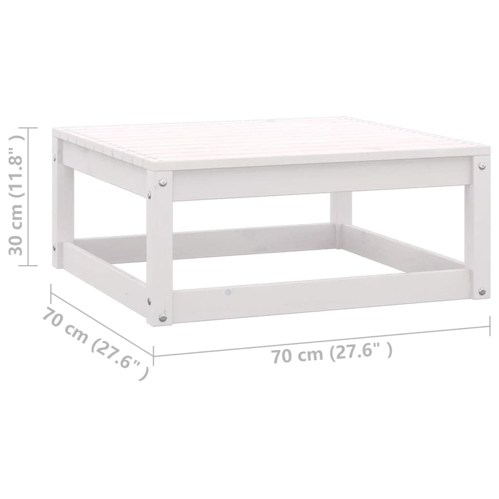2-Piece Patio Footstools with Cushions - Solid Wood Pine Outdoor Stools - Adjustable Modular Design - Durable & Comfortable - Perfect for Garden, Deck, Poolside Relaxation