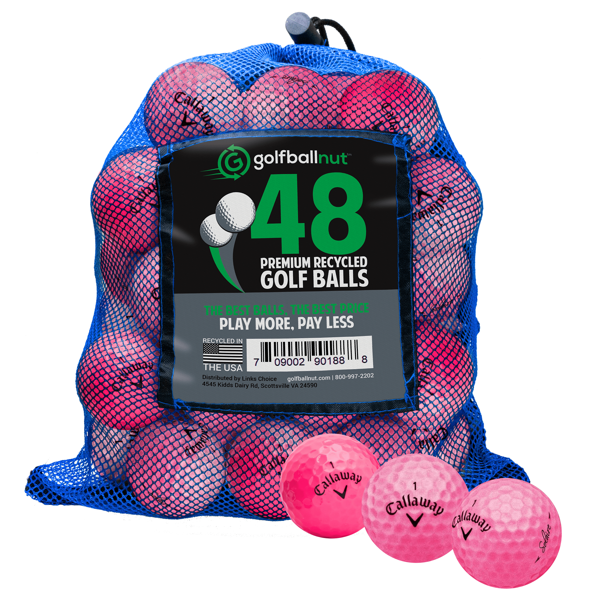 Used Callaway Mix Golf Balls - Bulk Mesh Bags (50/100/200 Count) | Premium Recycled Golf Balls for Practice & Driving Range | Great for Beginners, Casual Play & Tournament Training