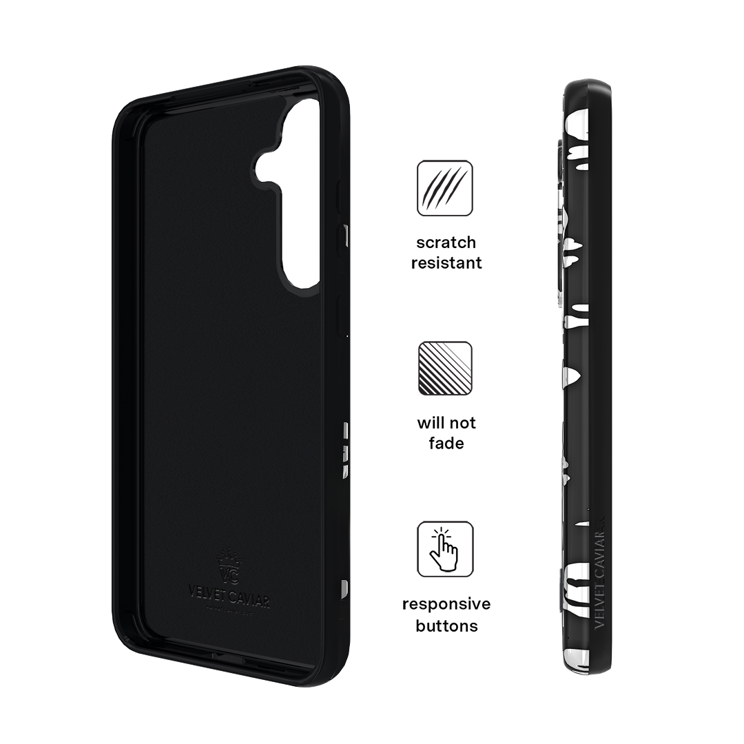 Stylish Chrome Skull Design Samsung Phone Case - Durable Protection for Galaxy S21/S20/Note 20 - Perfect for Halloween, Gothic Fashion & Motorcycle Enthusiasts
