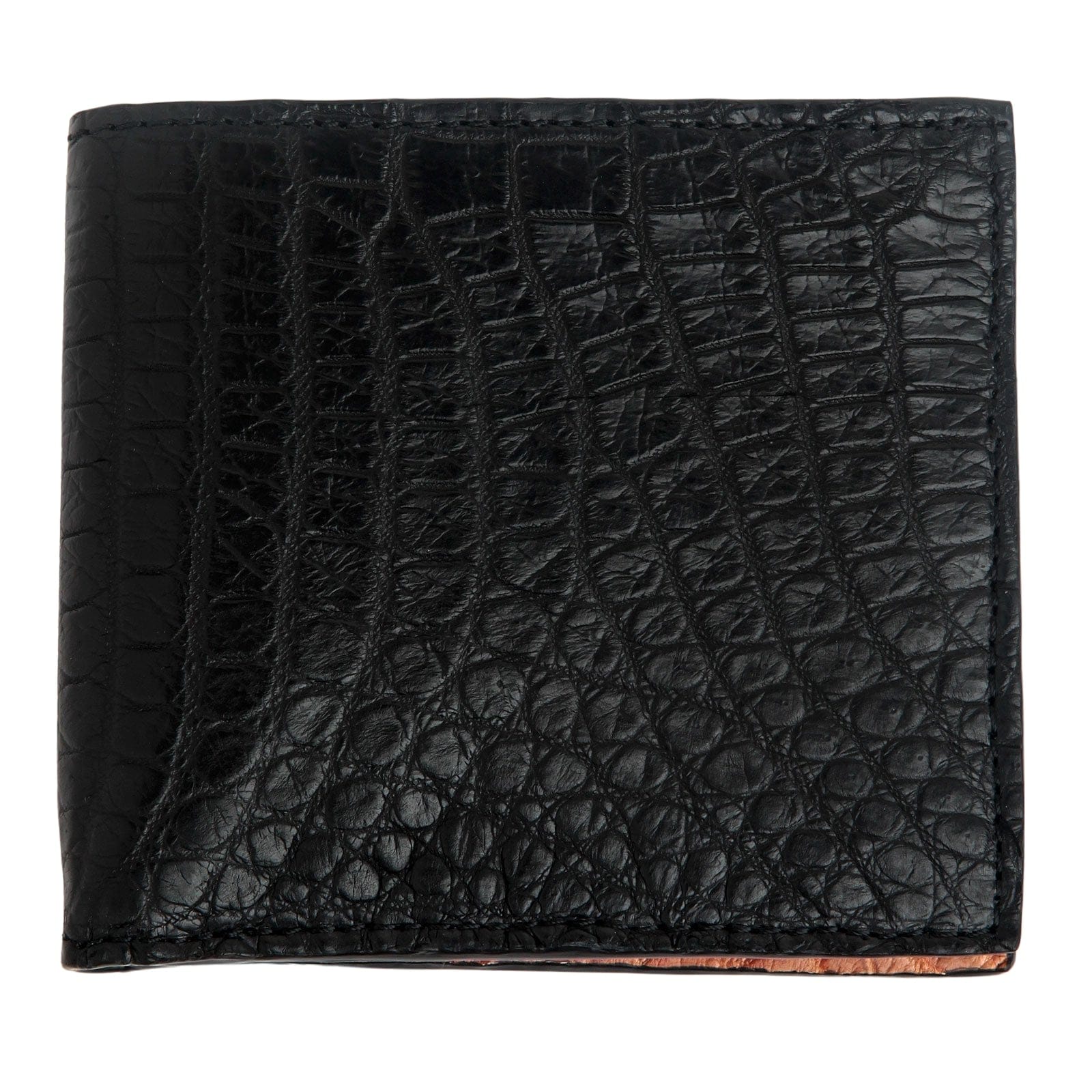 Genuine Black Crocodile Leather Wallet for Men - Slim Bifold RFID Blocking - Perfect for Everyday Carry & Business Travel
