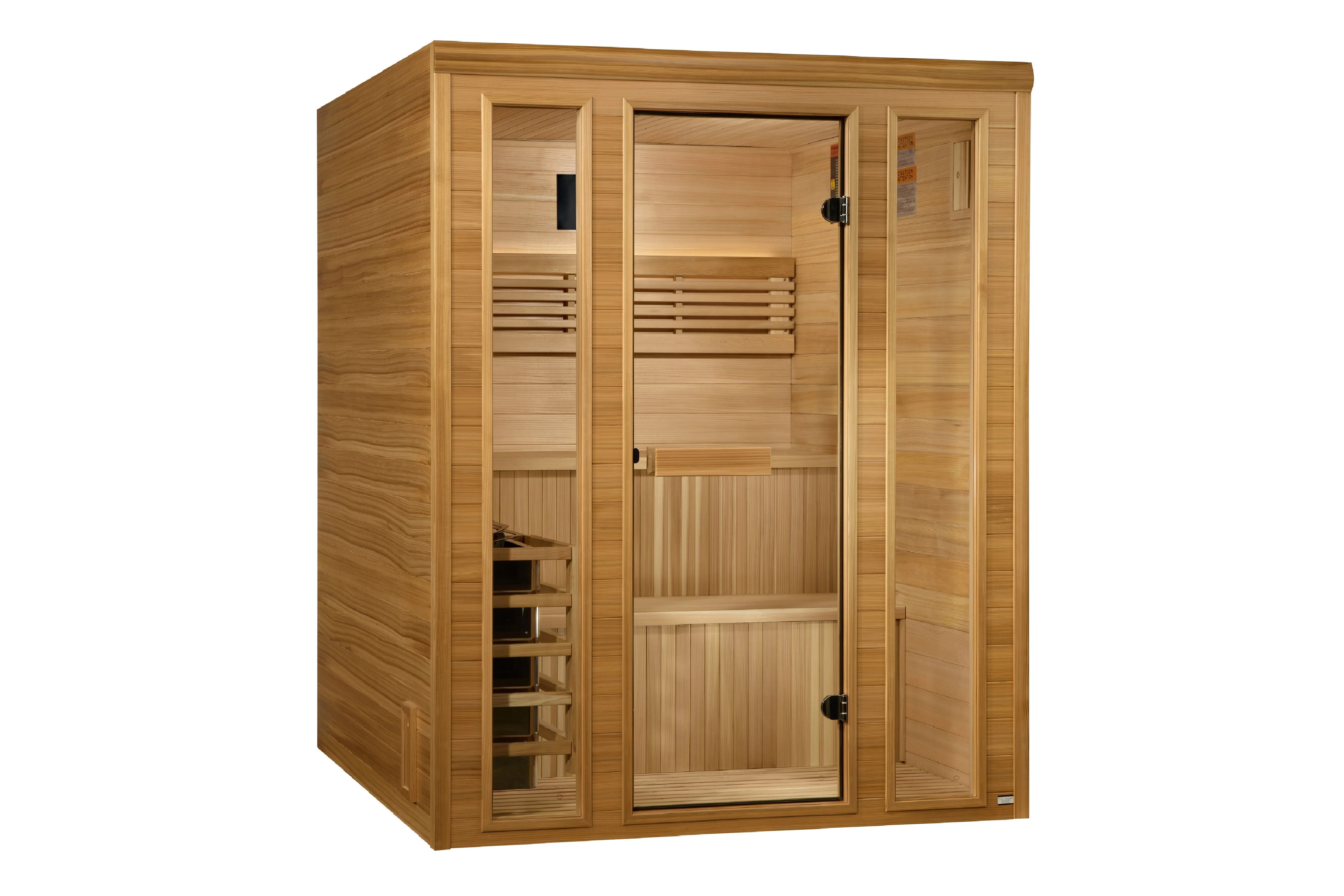 Golden Designs Engelberg 6-Person Traditional Steam Sauna - 2025 Model with Pacific Clear Cedar - Perfect for Home Spa, Relaxation & Detox