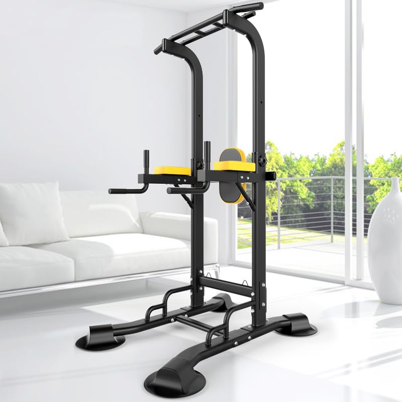 Wesfital Pull Up Bar Power Tower - Multi-Functional Dip Bar Station for Strength Training, Home Gym Equipment for Men & Women - Perfect for Indoor Workouts, Calisthenics & Full-Body Exercises