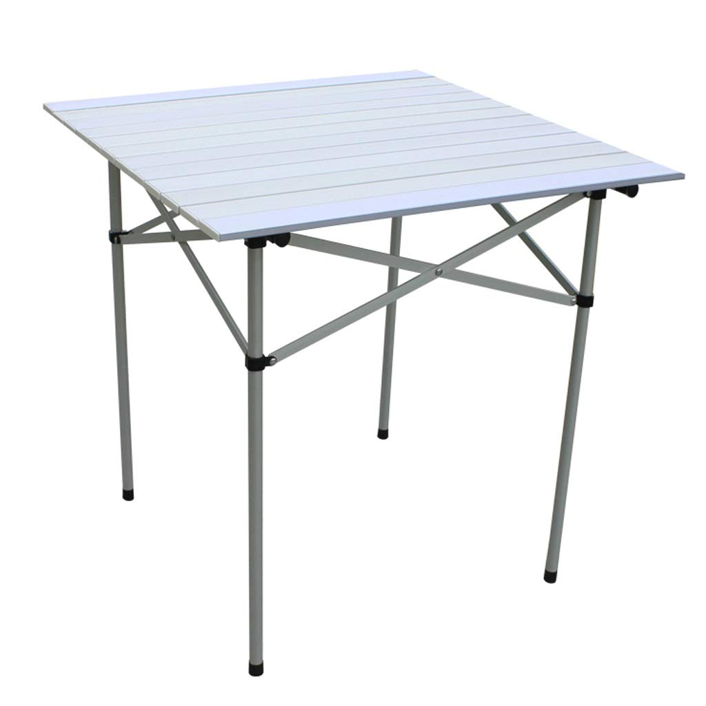 LZL Aluminum Folding Table - Lightweight Portable Camping Table for Indoor & Outdoor Use | Perfect for Picnics, BBQ Grill Side Table, Beach, Tailgating & Backyard Parties (Silver)