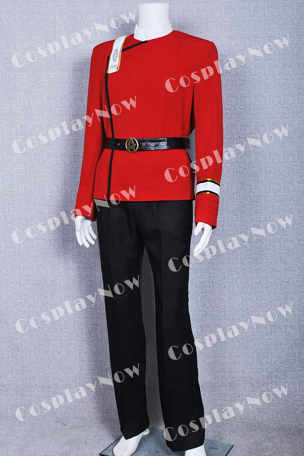 Star Trek Wrath of Khan Starfleet Officer Cosplay Costume Red - Perfect for Halloween, Comic Con & Trek-Themed Parties