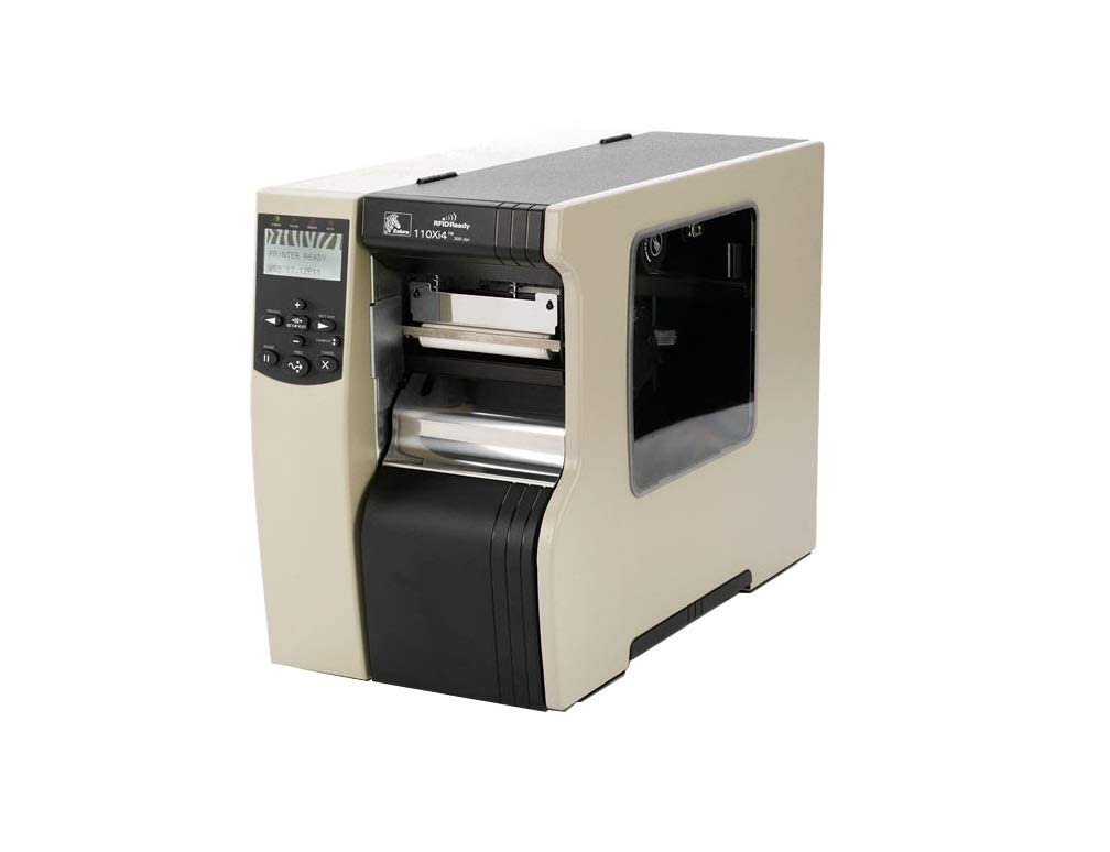 110Xi4 Industrial Barcode Label Printer - 203 dpi High Resolution, Ethernet/USB/Serial/Parallel Connectivity, Rewind Function (Renewed) - Perfect for Warehouse, Retail & Logistics Label Printing