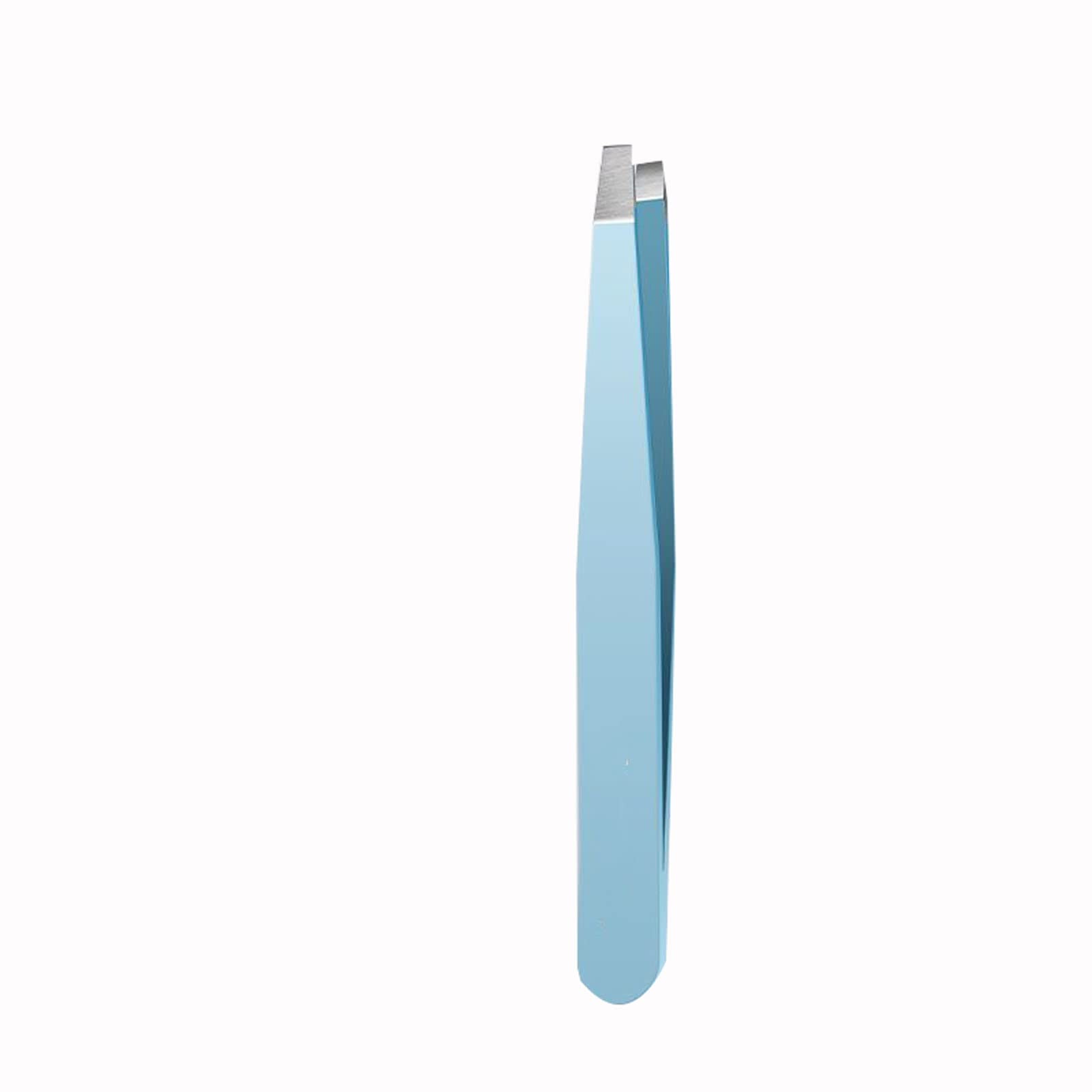Premium Stainless Steel Slanted Tweezers for Eyebrow Shaping & Hair Removal - Precision Makeup Tools for Fine Hairs - Perfect for Salon, Home Grooming & Travel Beauty Kit