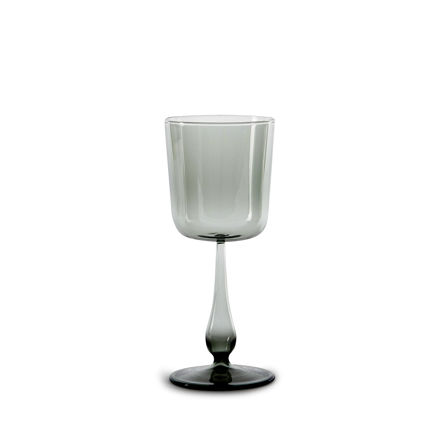 Luisa Calice Fog Stem Glasses - Elegant Wine Goblets Set of 2 for Red Wine, White Wine & Champagne - Perfect for Dinner Parties, Weddings & Romantic Evenings