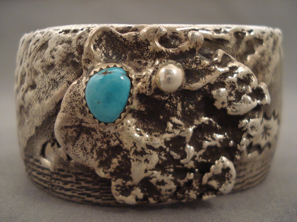 111g Heavy Sterling Silver Navajo Turquoise Bracelet - Authentic Native American Jewelry for Women, Boho Fashion & Gift Giving