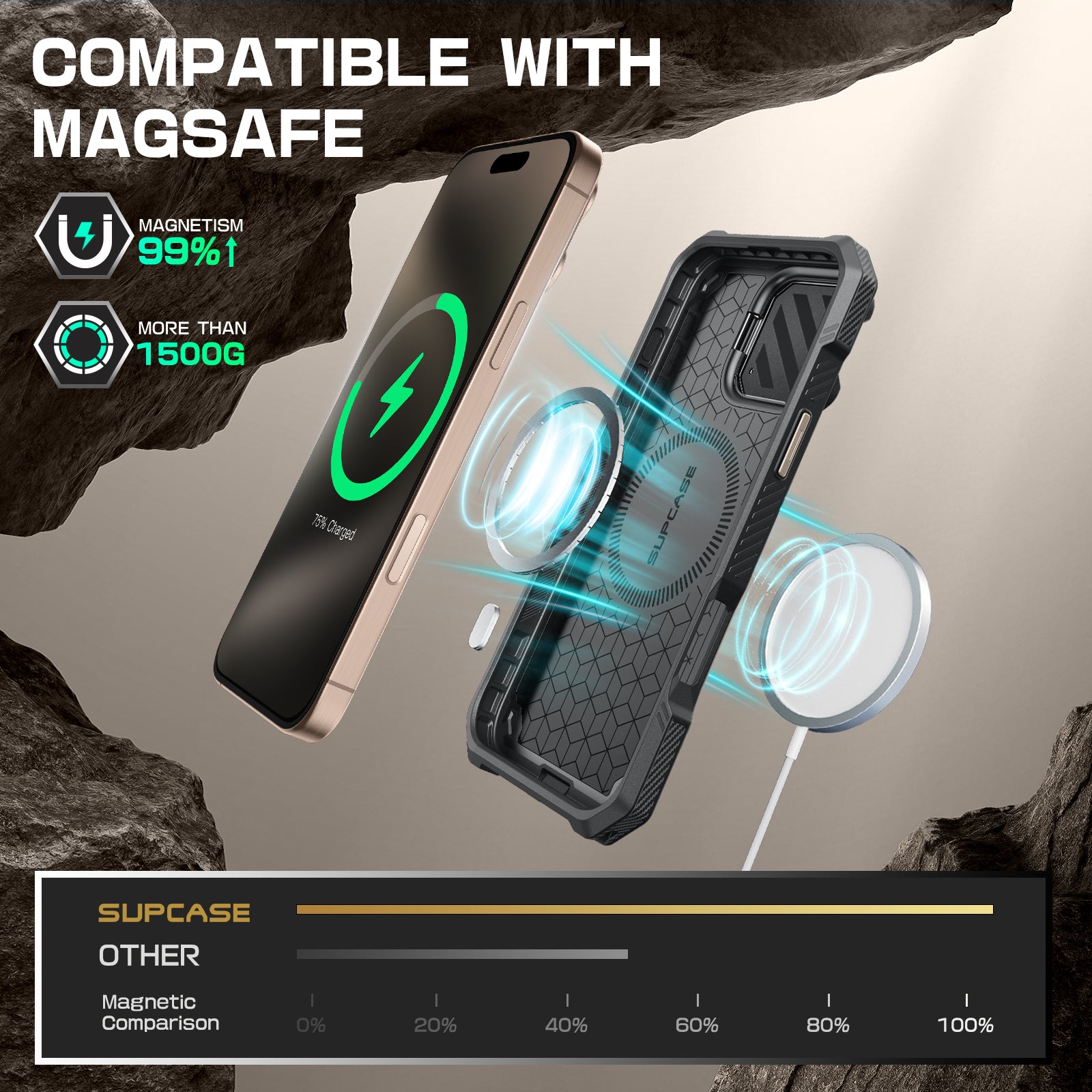 iPhone 16 Pro Max 6.9 Inch Unicorn Beetle MAG XT MagSafe Protective Case - Rose Gold | Shockproof & Wireless Charging Compatible | Perfect for Outdoor Adventures & Daily Use