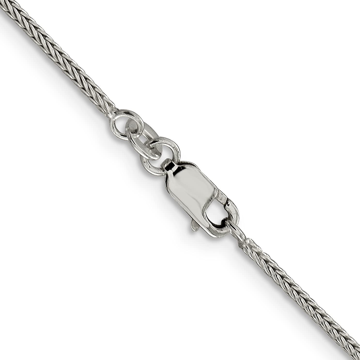 IceCarats 925 Sterling Silver 1.45mm Round Franco Link Chain Necklace for Women - Elegant Layering Necklace for Everyday Wear, Gift Giving & Special Occasions