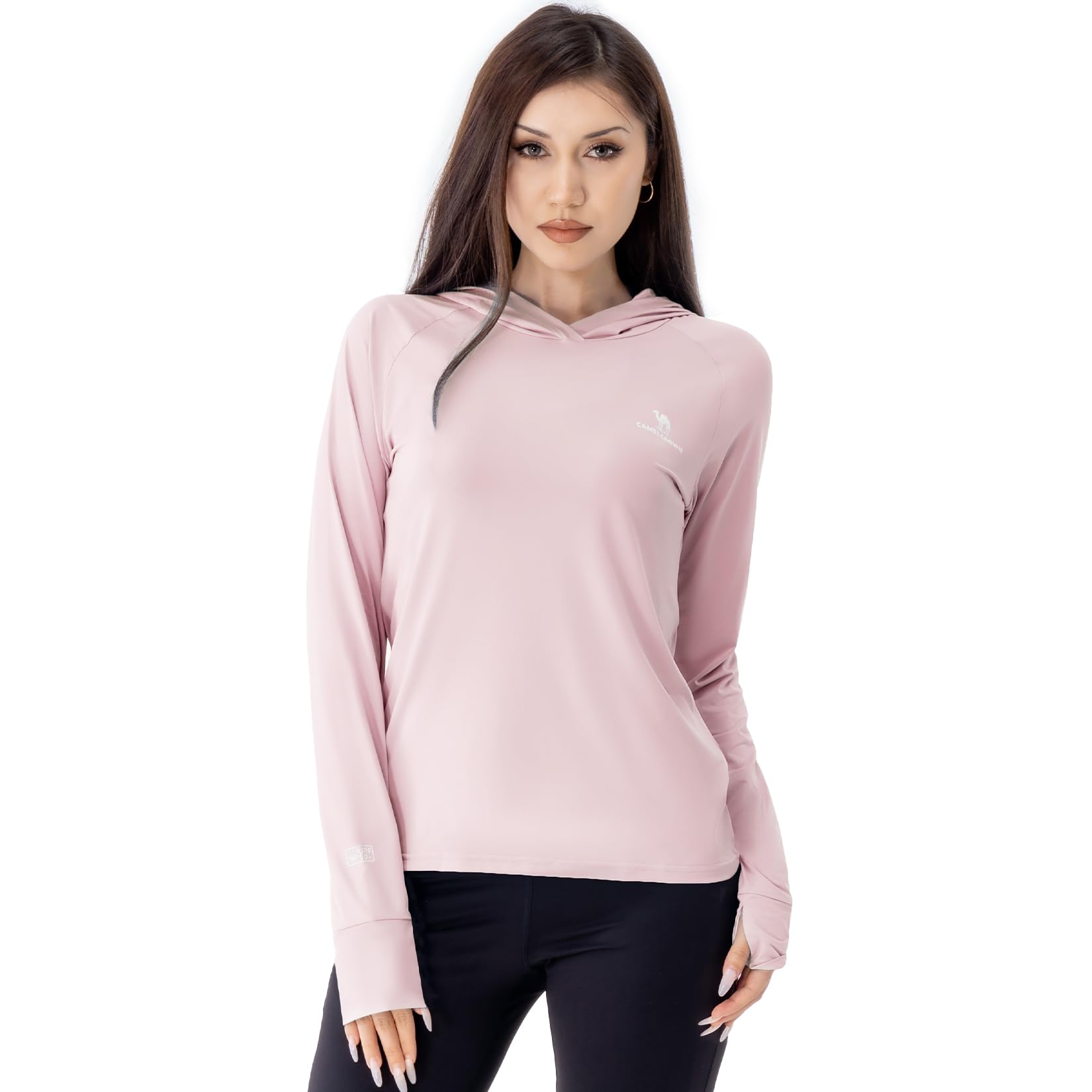 CAMEL CROWN Women's UPF 50+ Sun Shirt Hoodie - Lightweight Quick Dry for Hiking & Fishing
