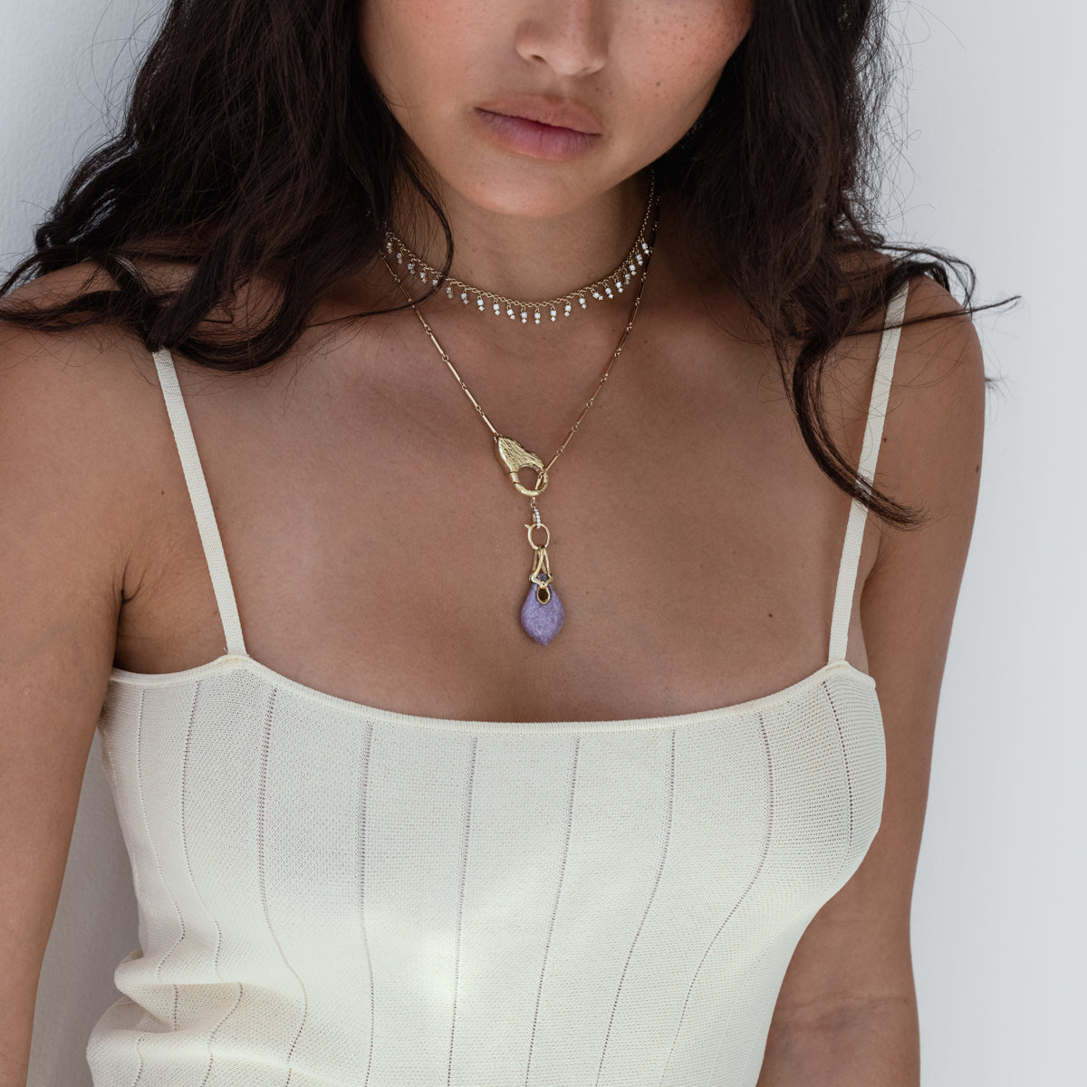 Organic Lock Necklace - Handmade Sterling Silver Jewelry for Women, Unique Gift for Her - Perfect for Valentine's Day, Anniversary & Everyday Wear