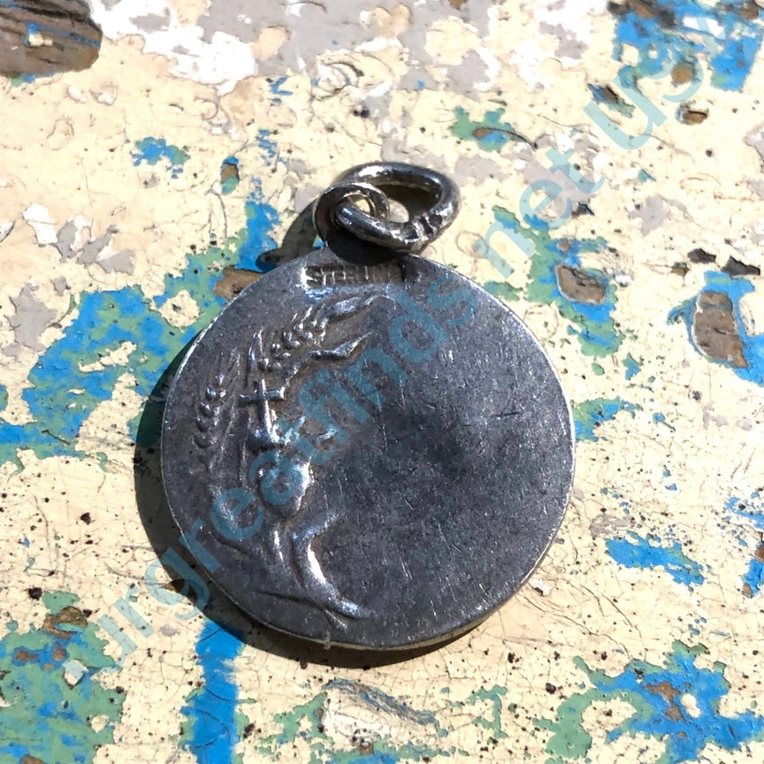 Vintage Sterling Silver Devotional Pendant Charm - Handcrafted Religious Jewelry for Meditation & Spiritual Protection | Perfect for Prayer, Yoga & Mindful Moments