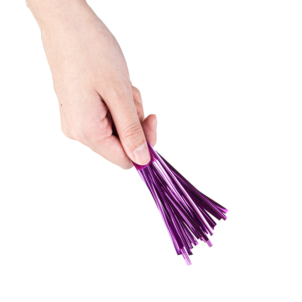 Purple Metallic Twist Ties for Bags - 500 Count Box | Reusable Bag Closures for Food Storage, Gift Wrapping & Organizing