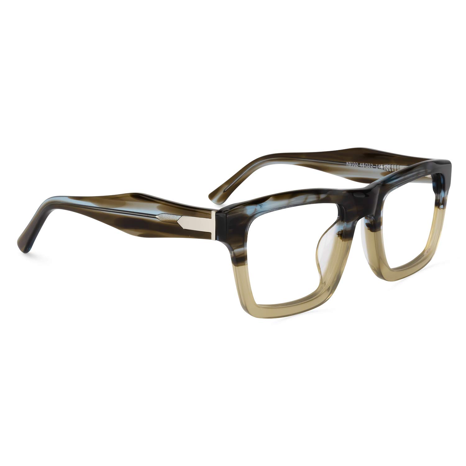 Zeelool Thick Rectangle Blue Light Blocking Glasses for Women & Men | Retro Computer Glasses for Screen Time & Gaming | Riley FA0761 Anti-Eye Strain Eyewear for Office & Night Use