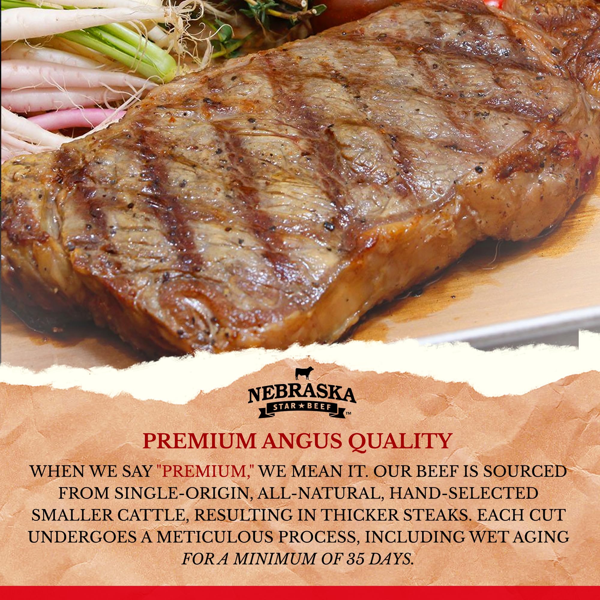 Premium Nebraska Star Angus Steak Sampler Gift Box - USDA Prime Beef Cuts for Grilling, BBQ & Special Occasions - Perfect Steak Gift for Father's Day, Anniversary & Holidays