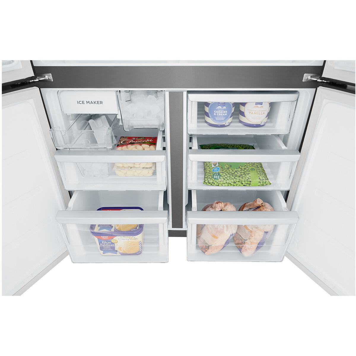 Westinghouse 564L French Door Refrigerator with Water Dispenser - Non-Plumbed Matte Black (WQE5660BA) - Perfect for Modern Kitchens, Open Plan Living & Entertaining
