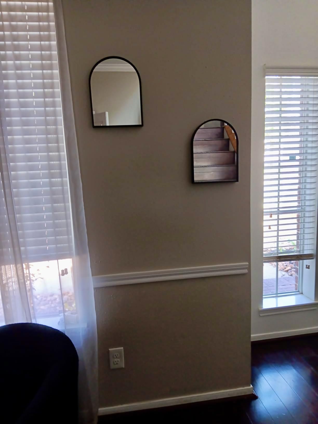 10x13 Inch Black Small Arched Mirror with Brushed Metal Frame - Bathroom Vanity Mirror, Wall Decor for Living Room, Bedroom & Entryway | Perfect for Makeup, Home Decor & Wall Mounting