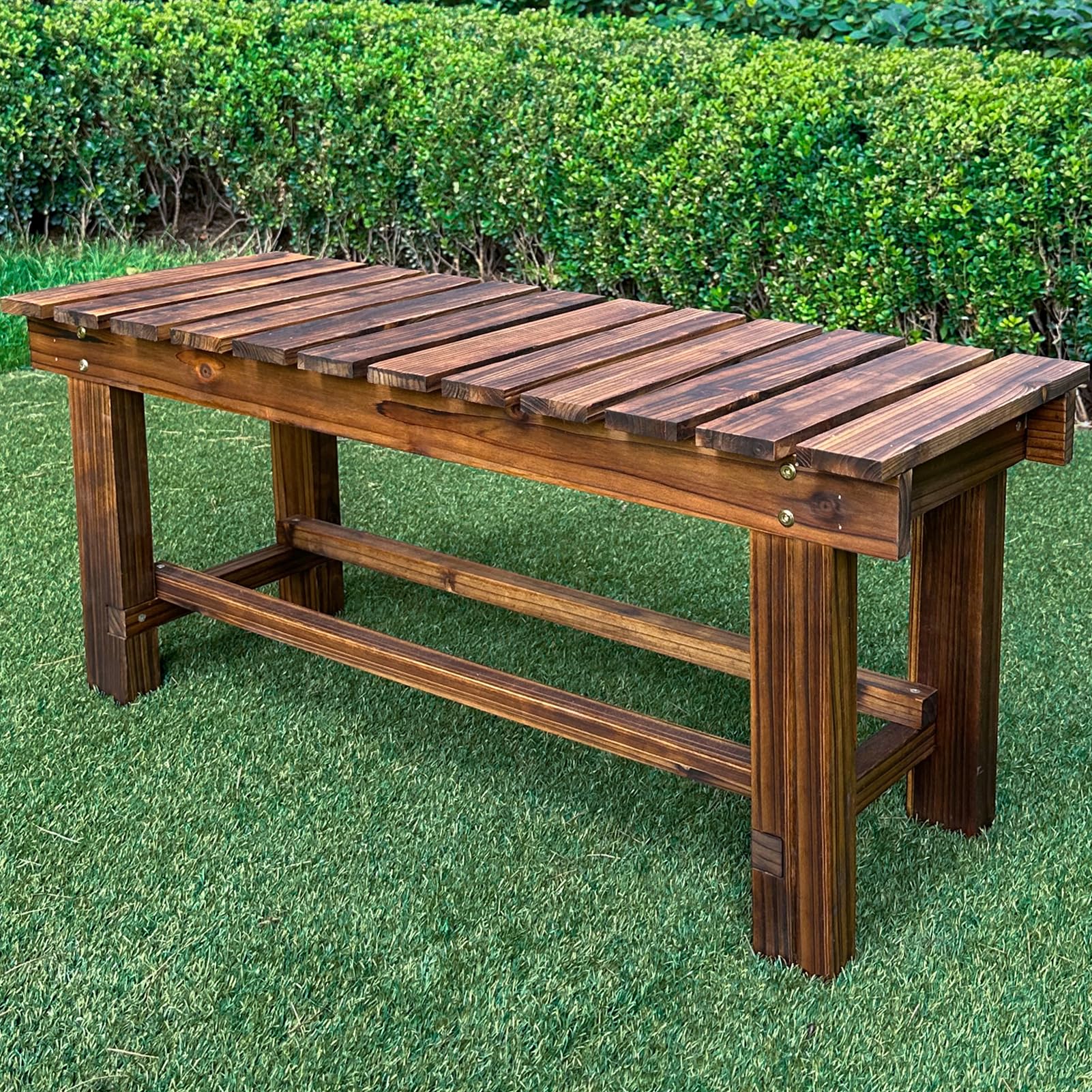 **Weatherproof 2-Person Outdoor Garden Bench - 35.5