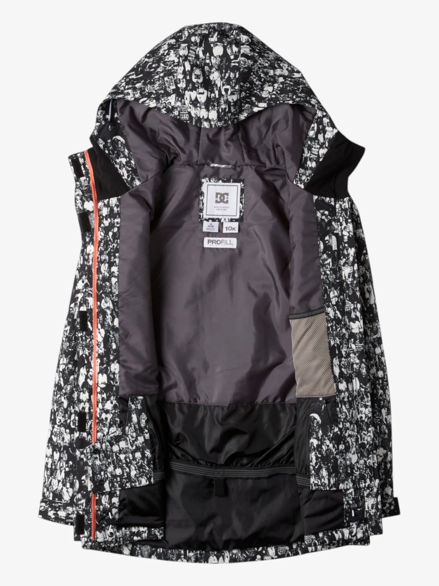 DC Women's Snow Cruiser Jacket - Black & White Print - Waterproof Winter Coat for Skiing, Snowboarding & Outdoor Adventures
