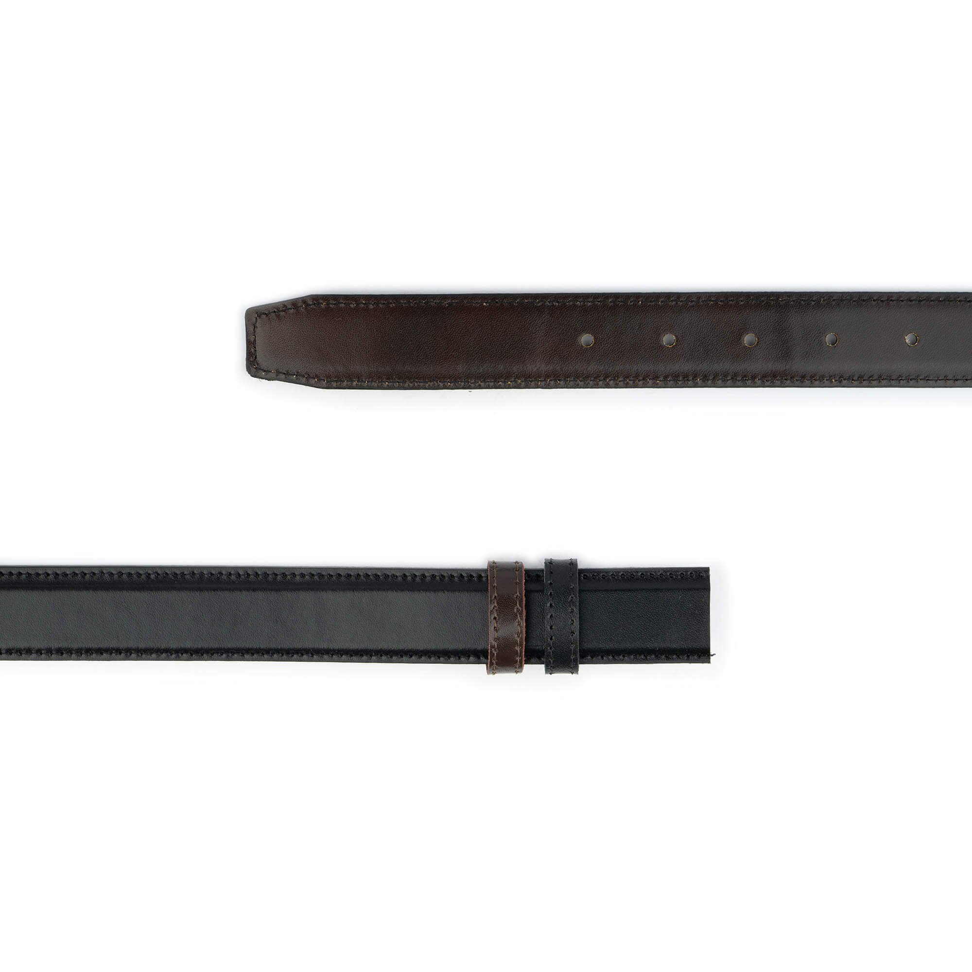 Men's Reversible Black & Brown Leather Belt Strap - 30mm Width Replacement for Montblanc Buckles | Premium Dress Belt for Business & Formal Occasions