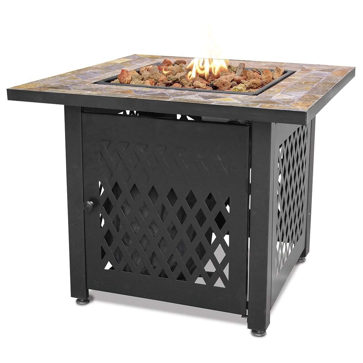 Endless Summer GAD1429SP Large Multi-Color Gas Outdoor Fireplace with Slate Mantel - Perfect for Patio, Backyard, and Garden Gatherings
