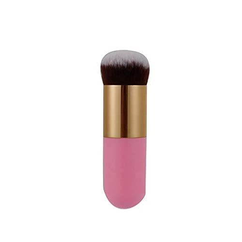 Mapperz Professional Foundation Brush - Soft Nylon Bristles for Flawless Makeup Application - Ideal for Liquid, Powder & Blush - Perfect for Everyday & Special Occasion Makeup (Pink)